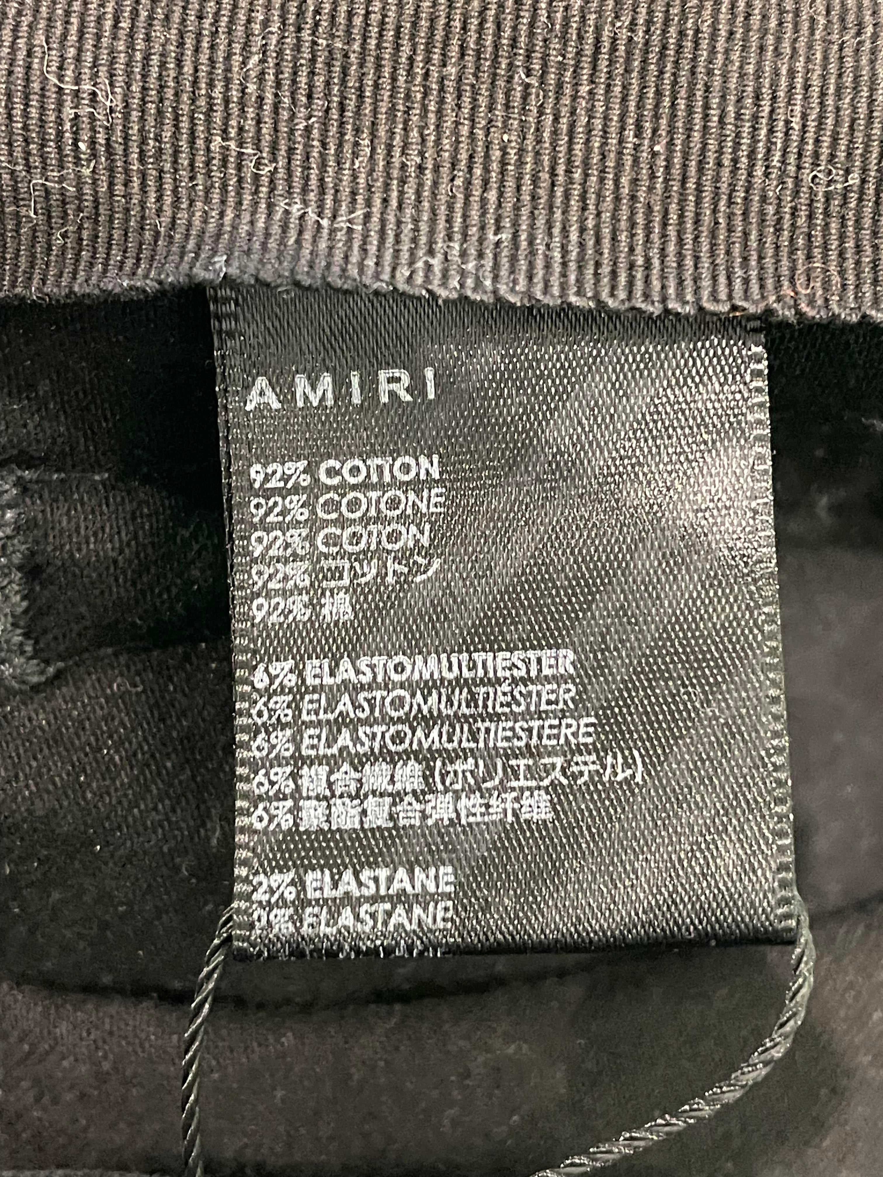 Amiri Thrasher Ripped Plain Black Jeans