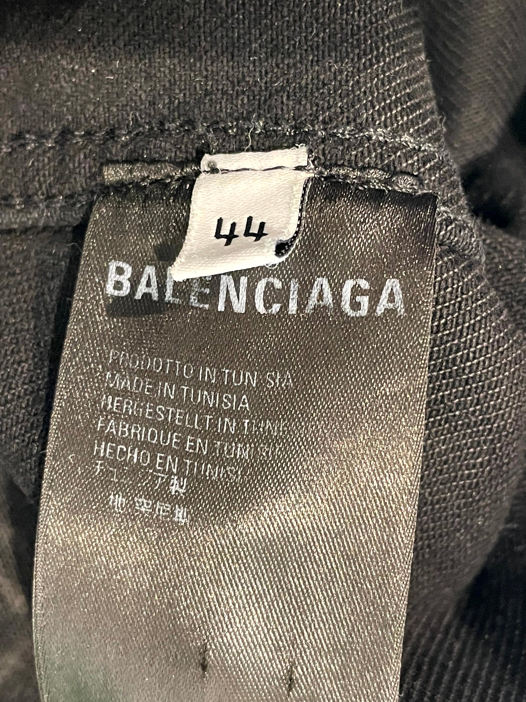 Balenciaga Crew Denim Black Jacker