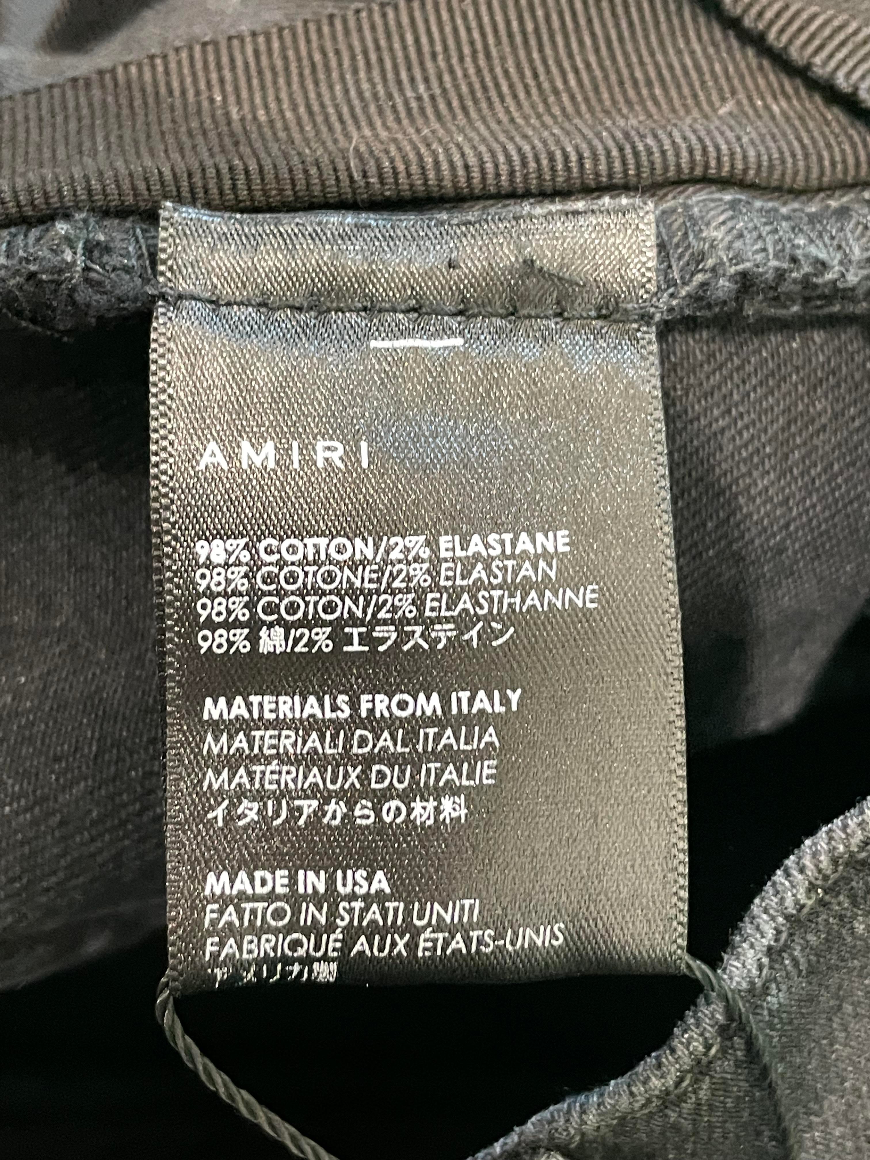 Amiri Blue Stripe Black Jeans