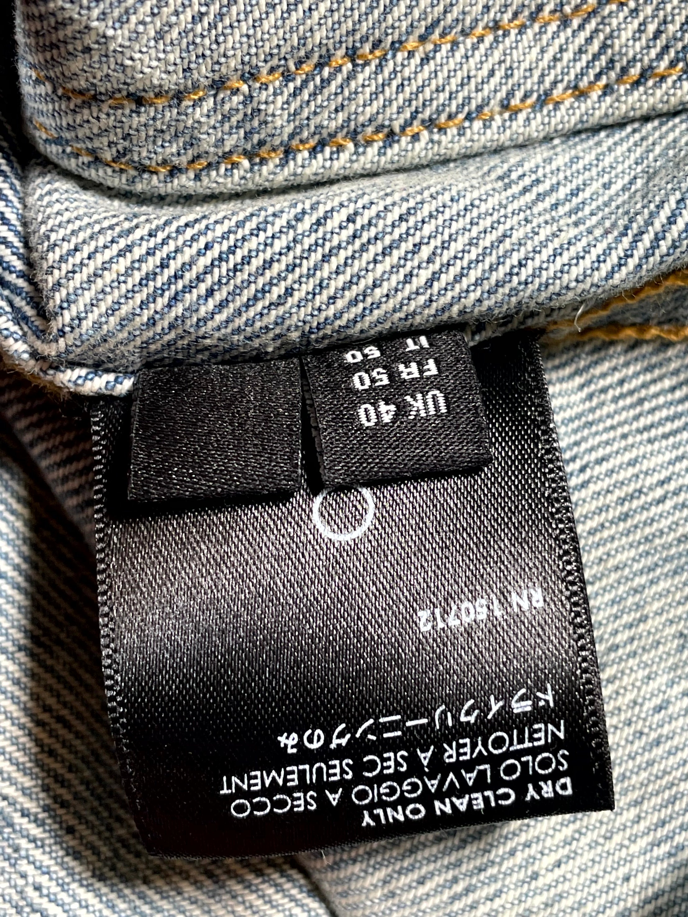 Amiri Denim Paisley Light Wash Jacket