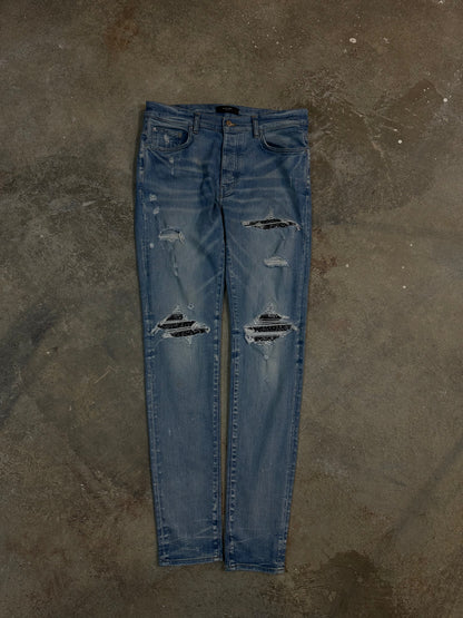 Amiri MX1 Lightwash Bandana Patch Used 34