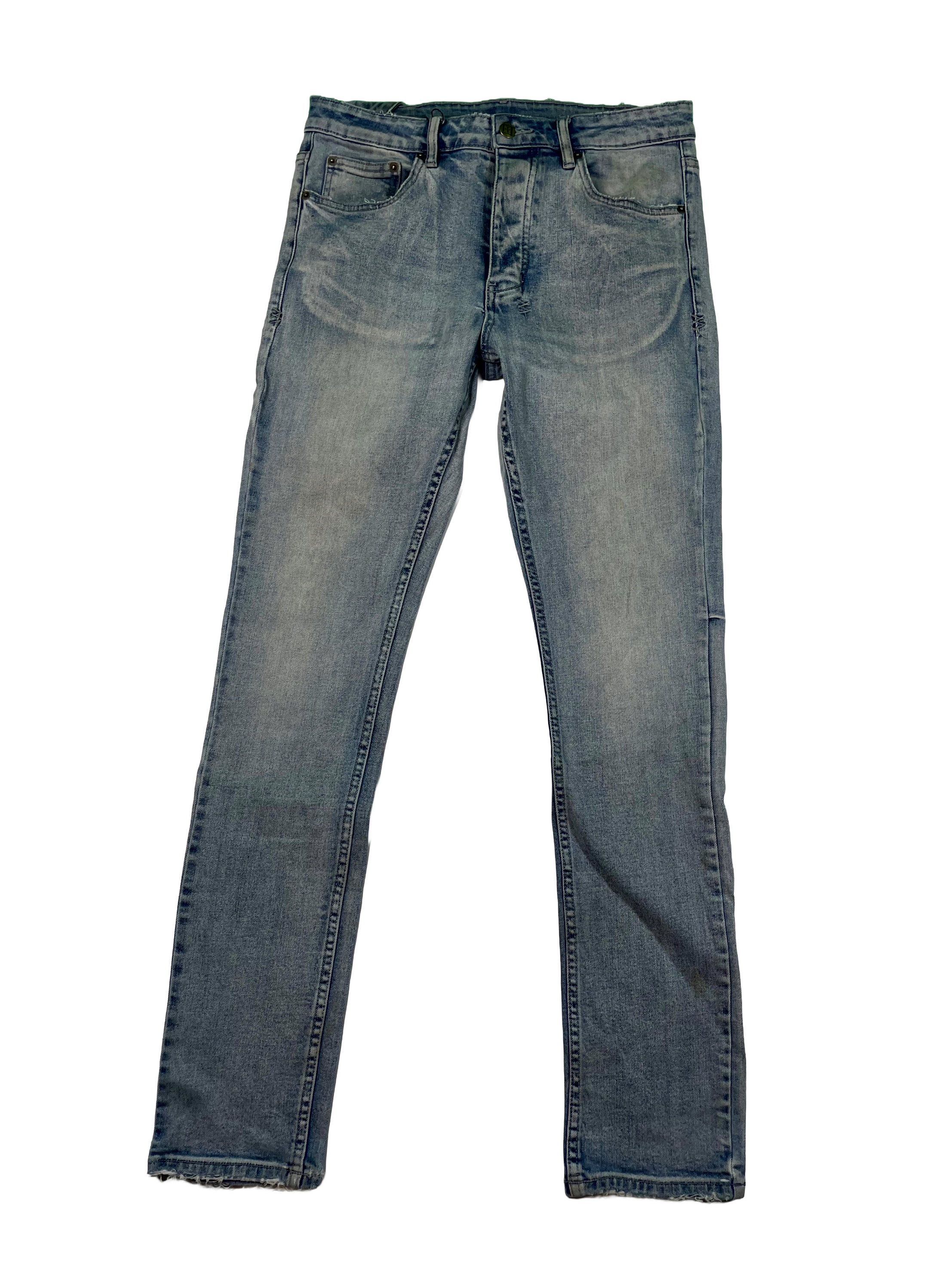 Purple Brand Logos Light Wash Jeans