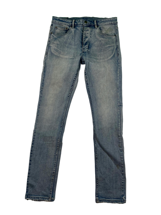 Purple Brand Logos Light Wash Jeans