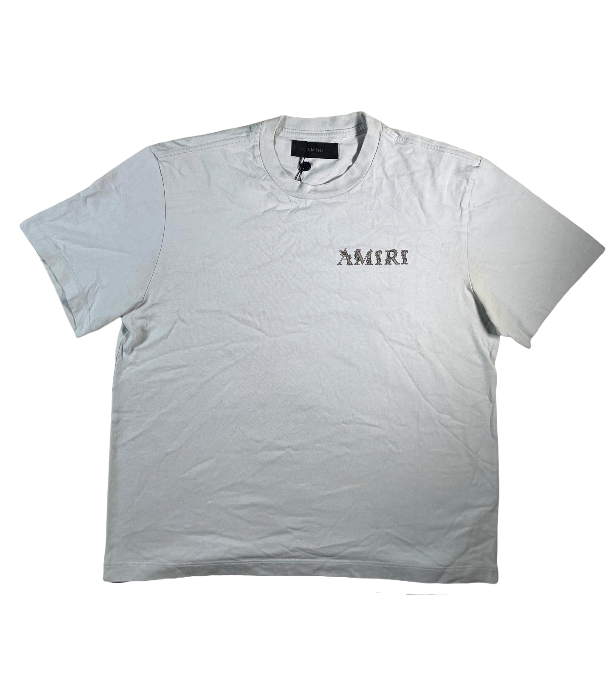 Amiri Vine Logo Baby Blue Tee