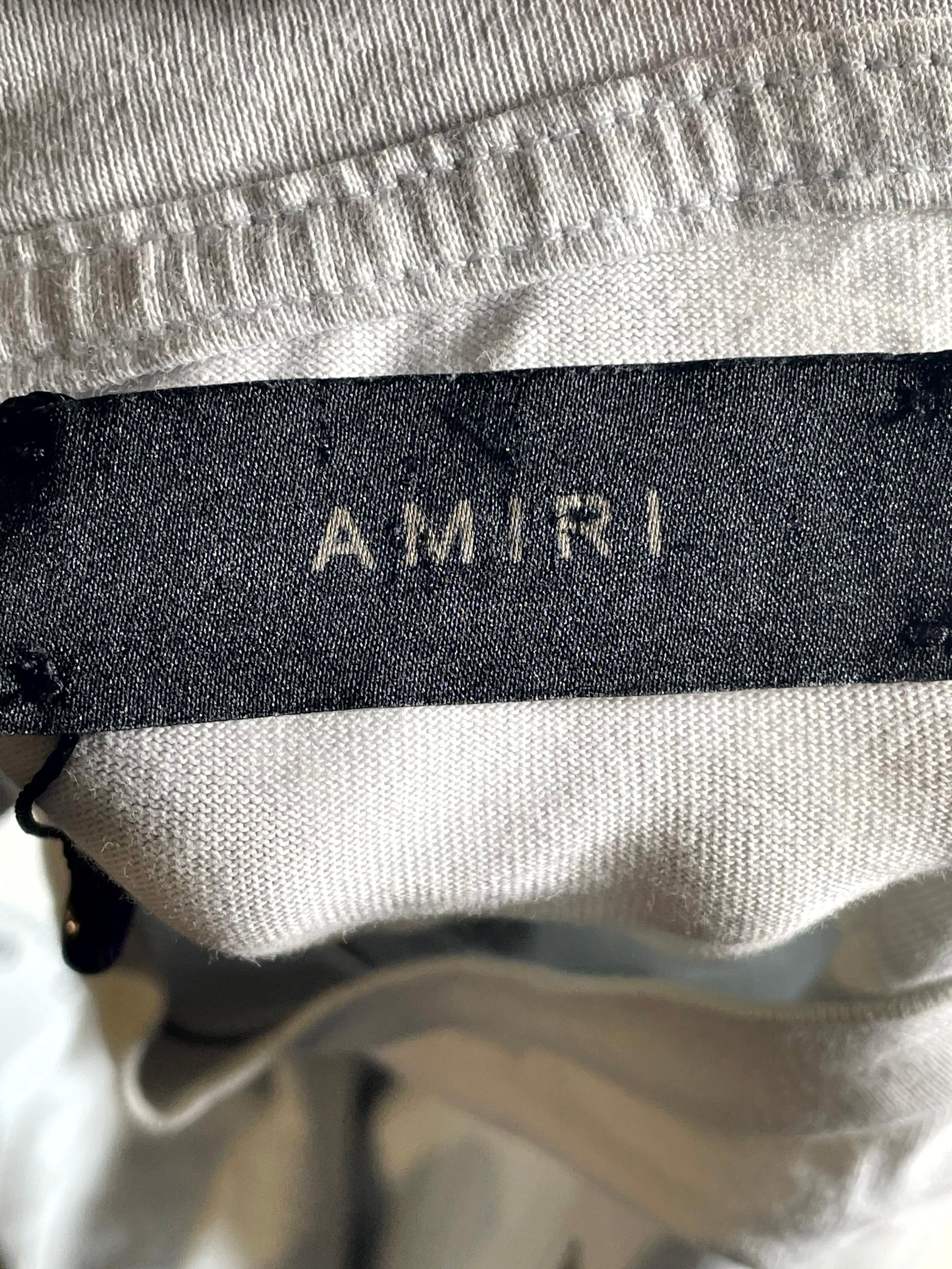 Amiri Vine Logo Baby Blue Tee