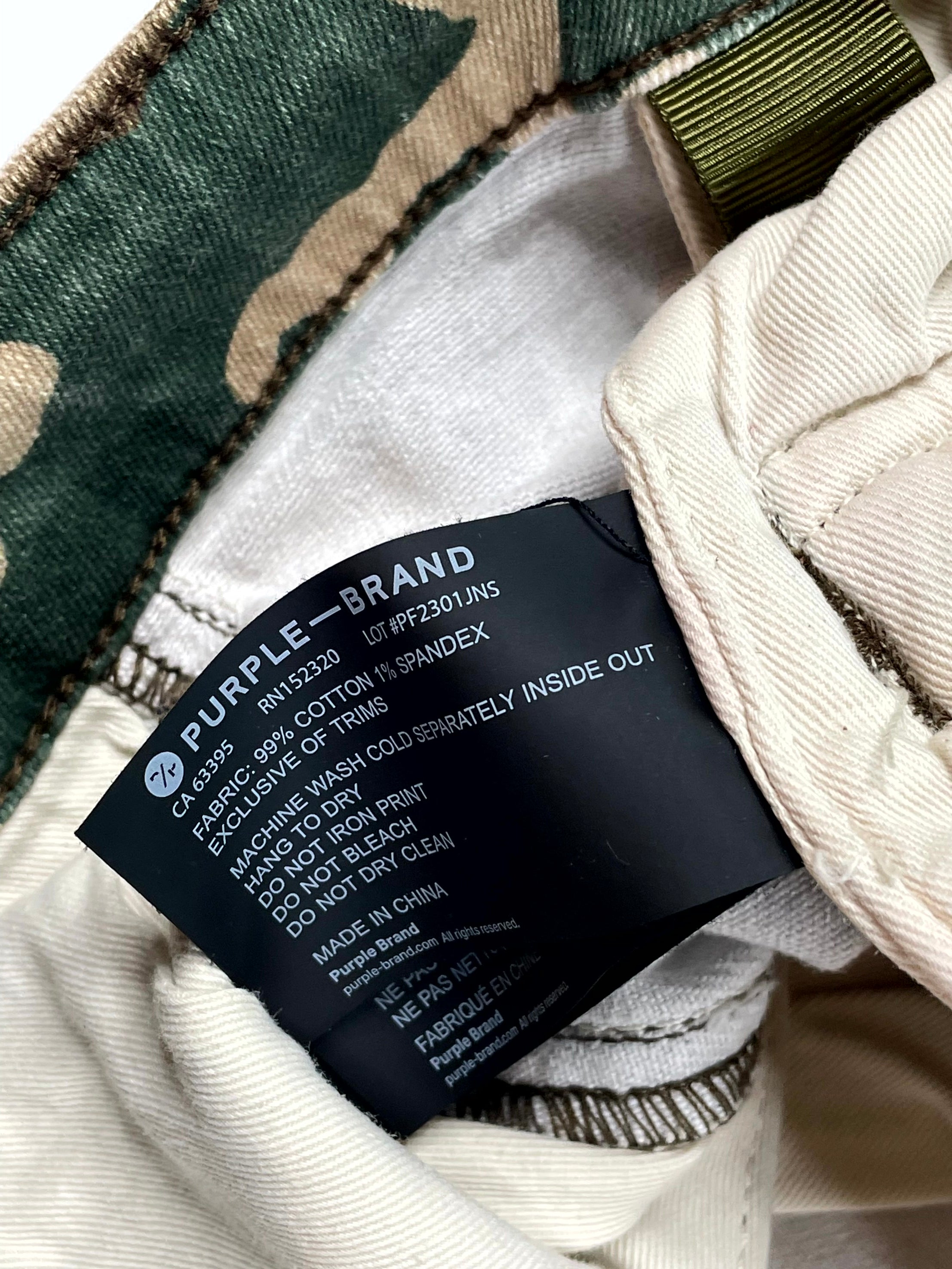 Purple Brand Camo Cargo Pants