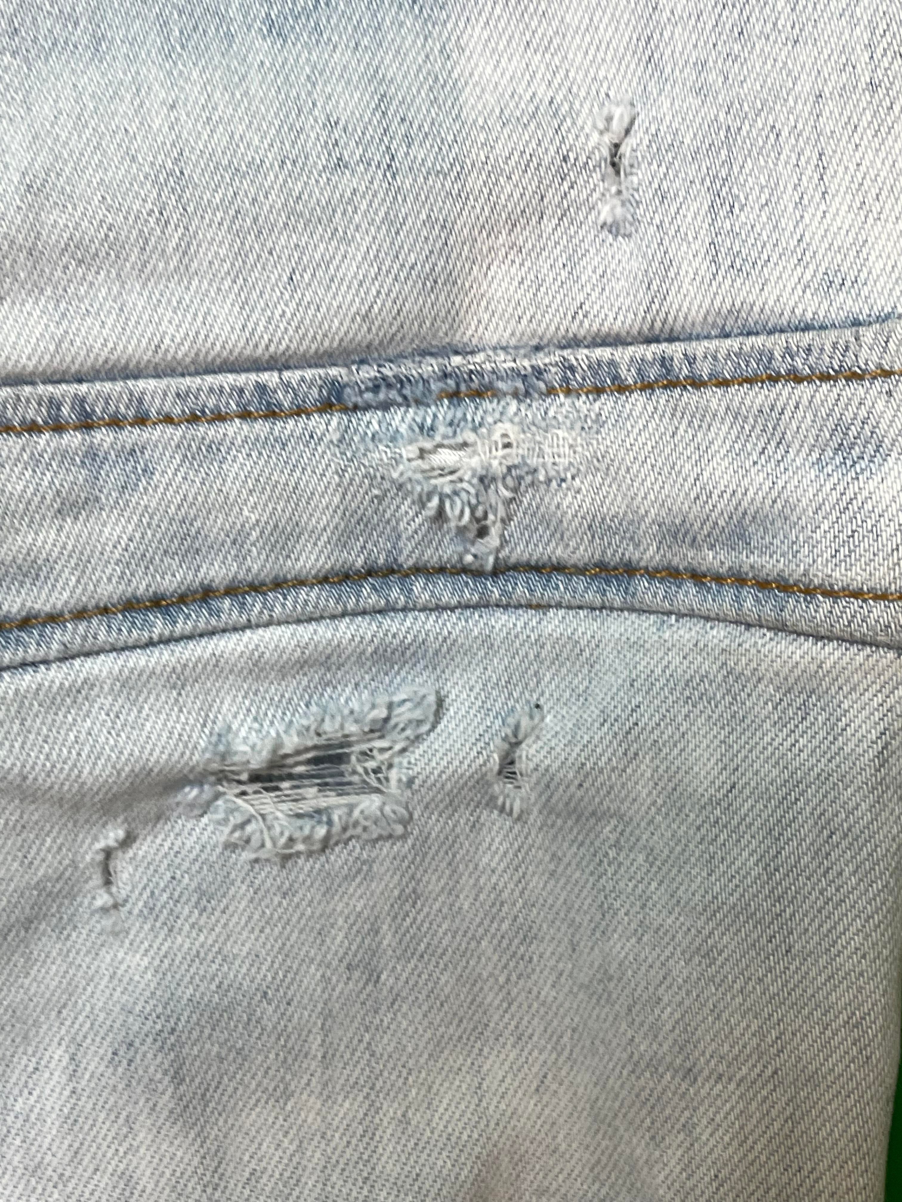 Amiri MX2 White Patch Light Wash Light Blue Jeans