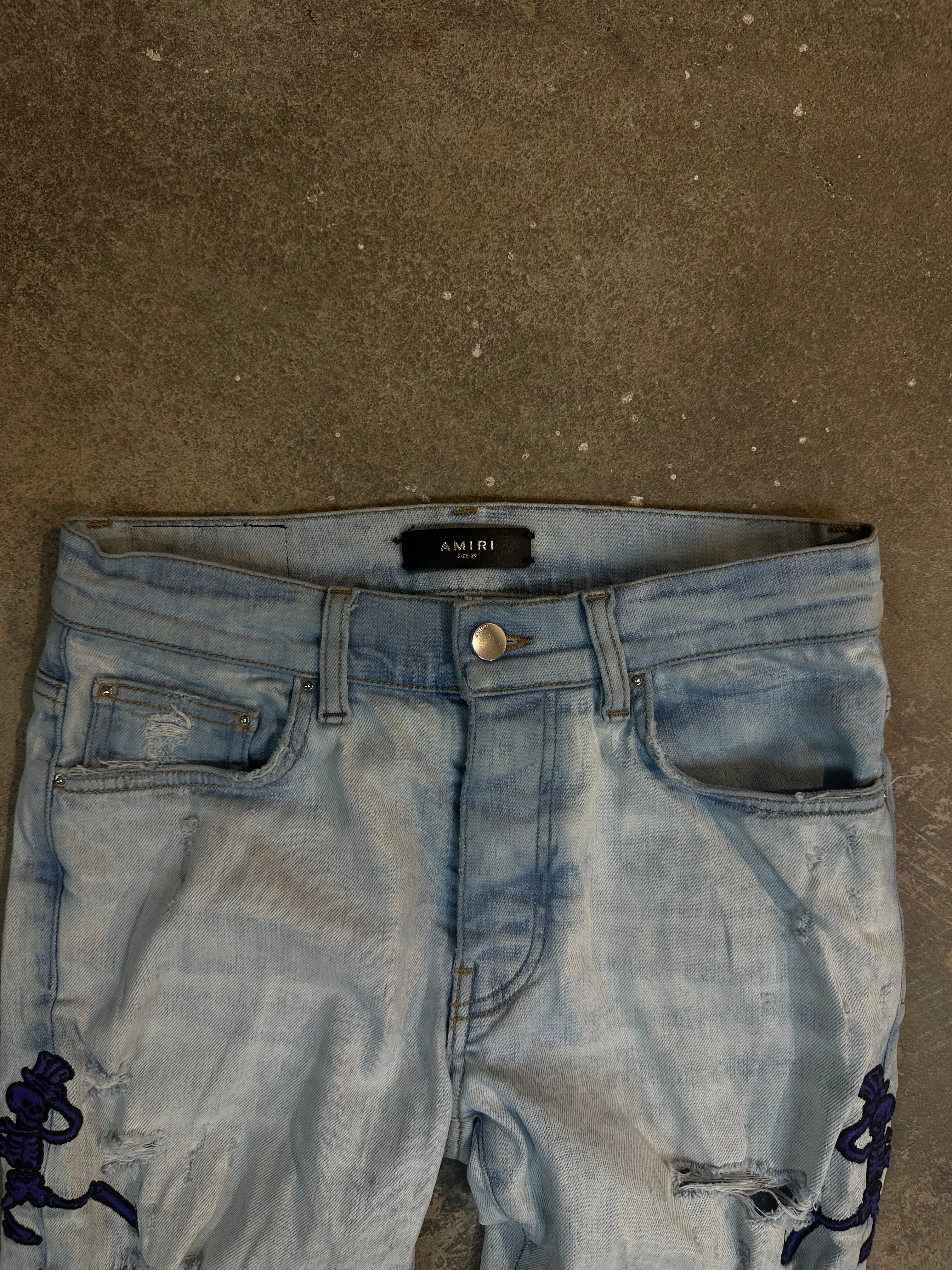 Amiri Grateful Dead Jeans Light Wash Used 29
