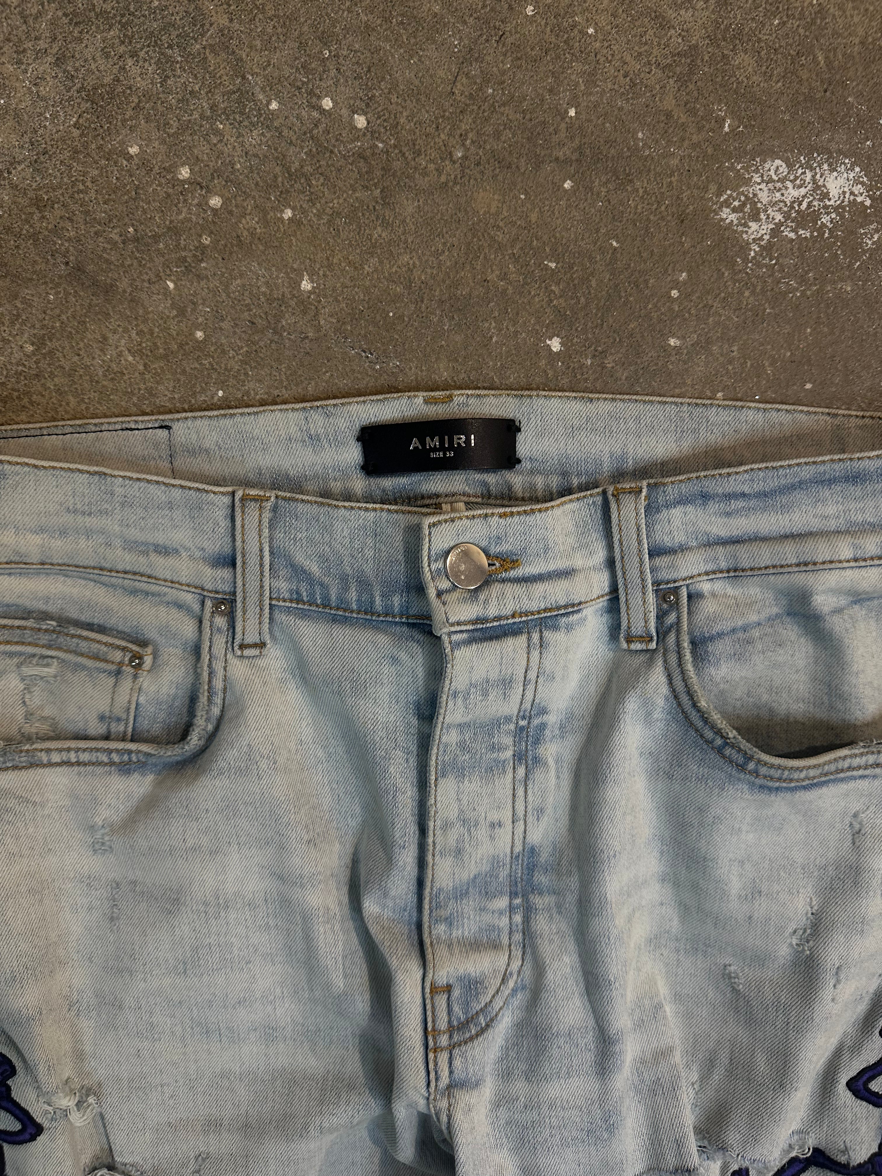 Amiri Jeans Light Wash Grateful Dead Used 33