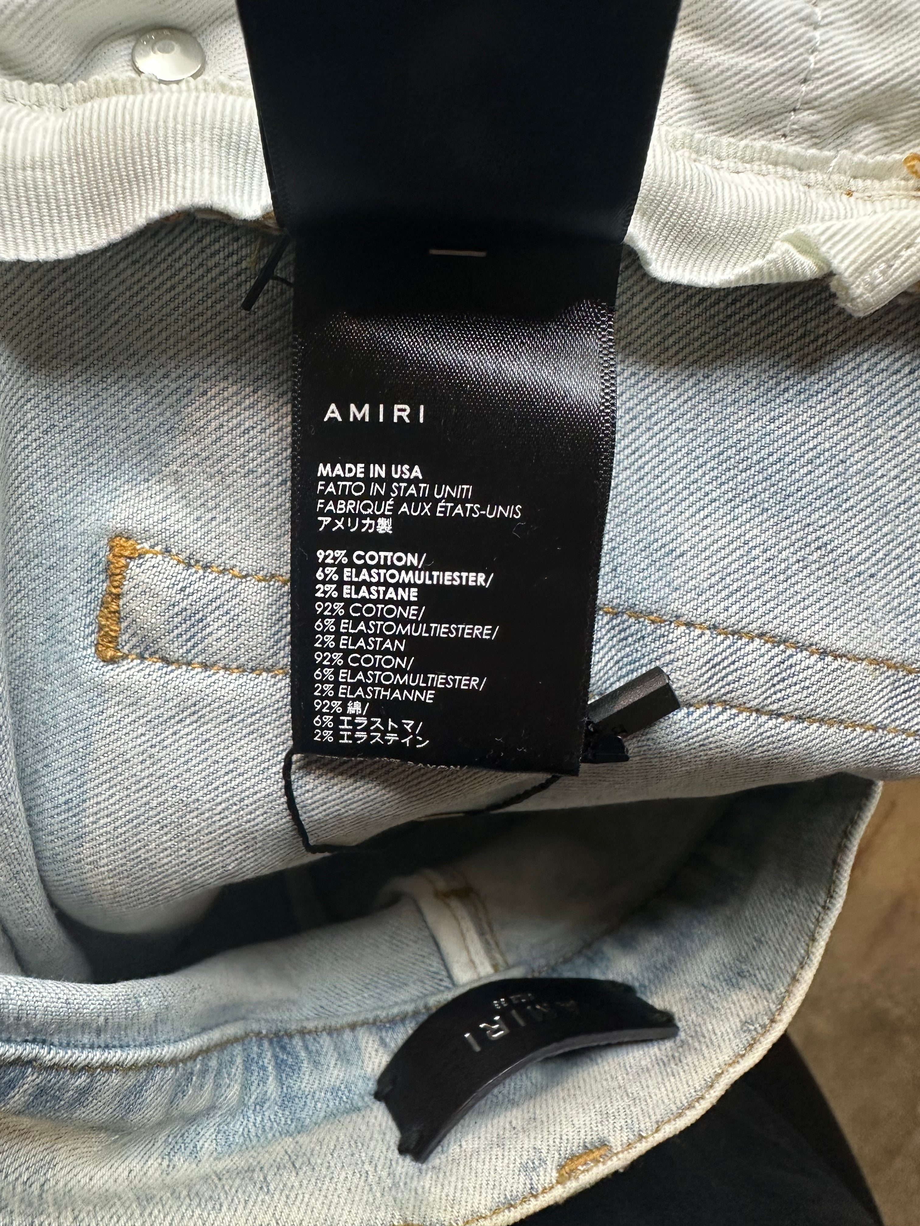 Amiri Jeans Light Wash Grateful Dead Used 33