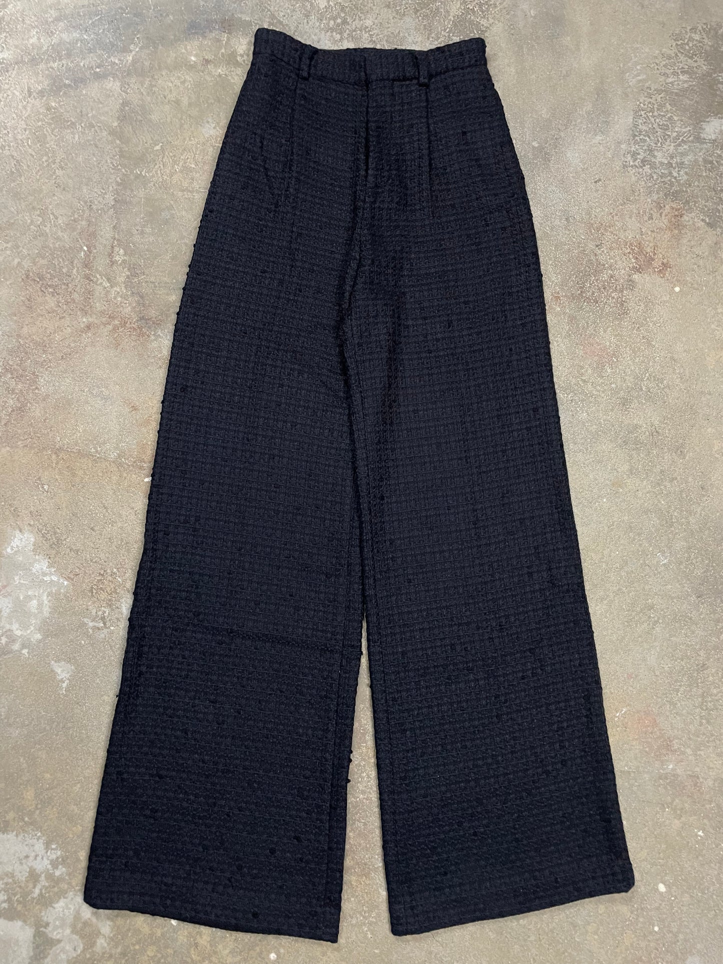 Amiri Flare Suit Pants Navy Knitted 40 (Small) Used