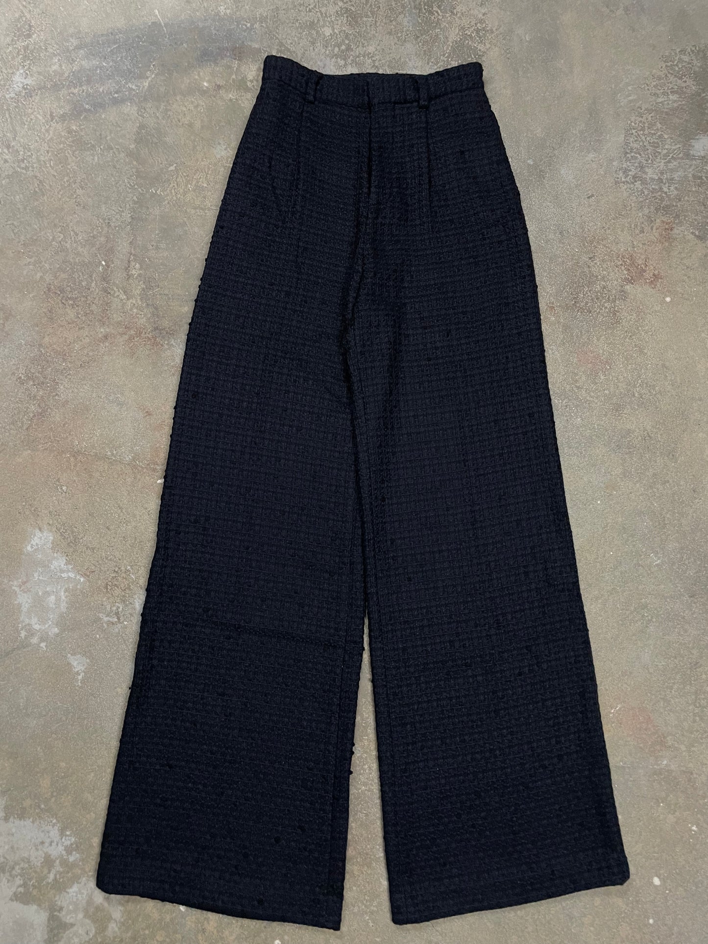 Amiri Flare Suit Pants Navy Knitted 40 (Small) Used