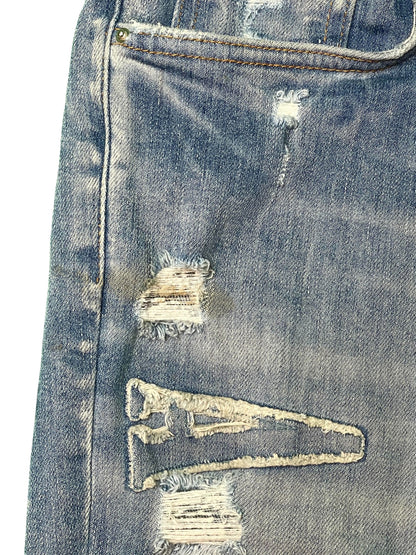 Amiri Applique Side Logo Light Wash Blue Jeans