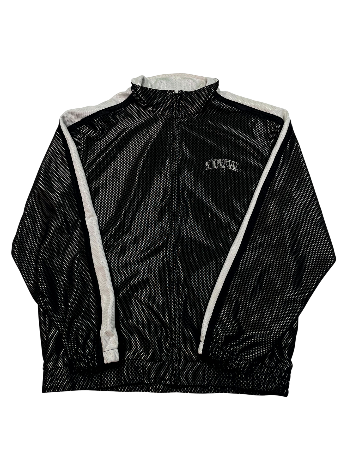 Supreme Black & White Zip Up Hoodie