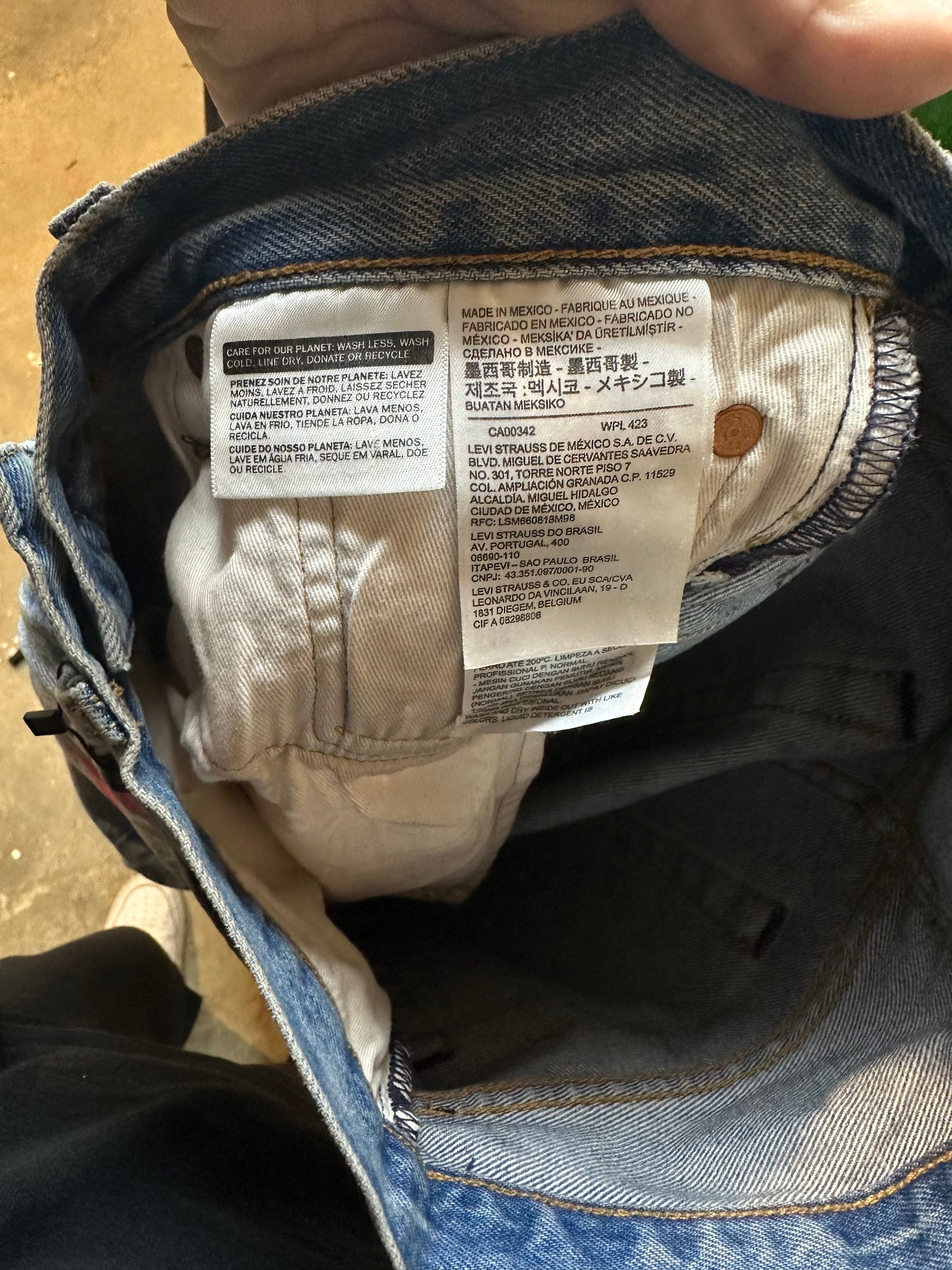 Denim Tears BSTROY Jeans Light Wash Pink Blue Used 29