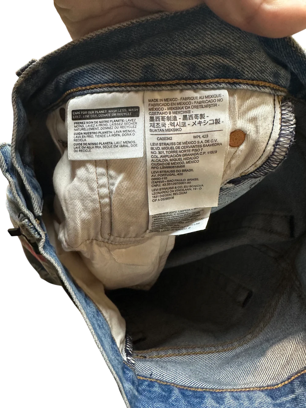 Denim Tears BSTROY Light Wash & Pink Blue Jeans