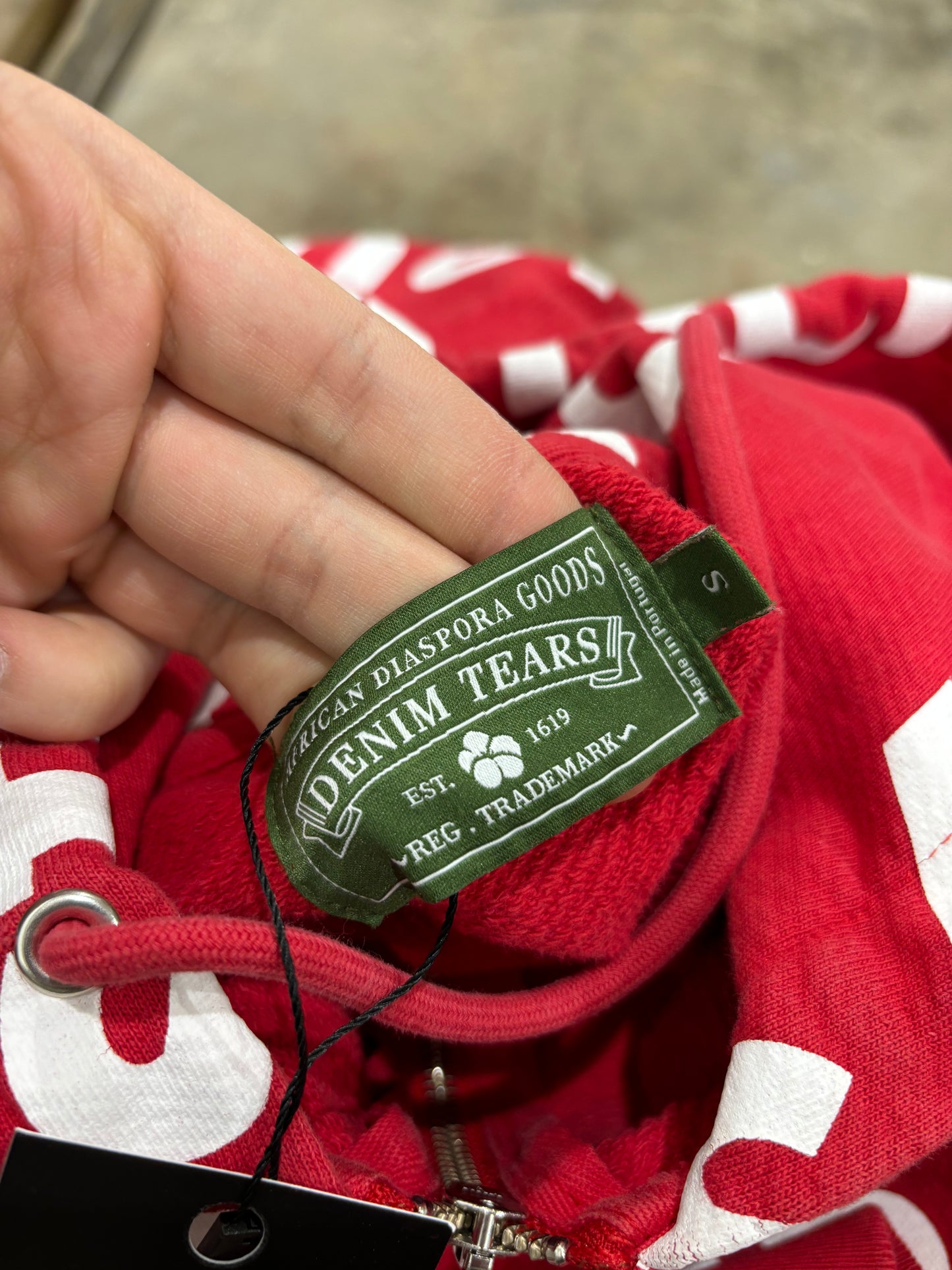 Denim Tears Red IBCA Zip Up Used Small