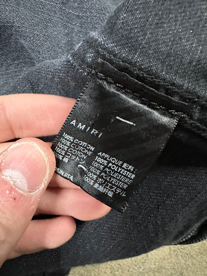 Amiri Black Red Chemist Jean Jacket Used Xlarge