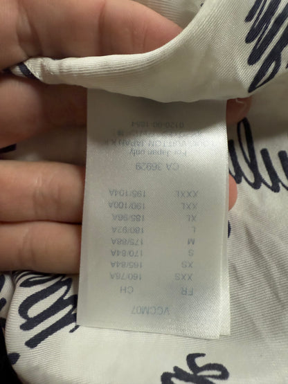 LV Button Up White All Over Used Medium