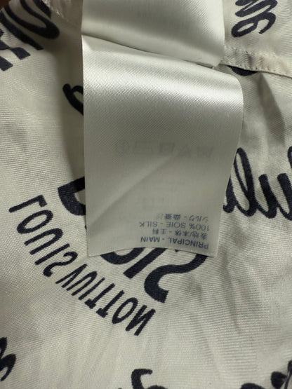 LV Button Up White All Over Used Medium