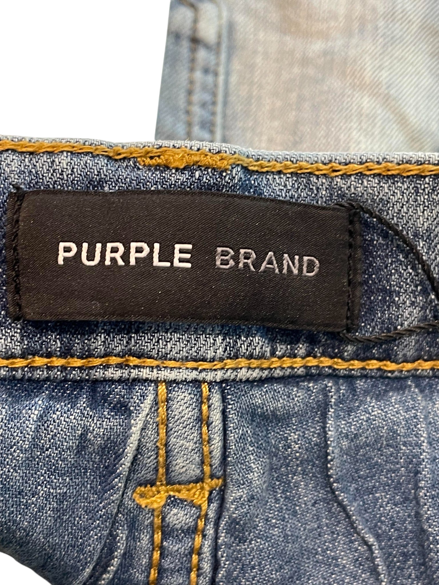 Purple Brand Light Wash Splatter Jeans