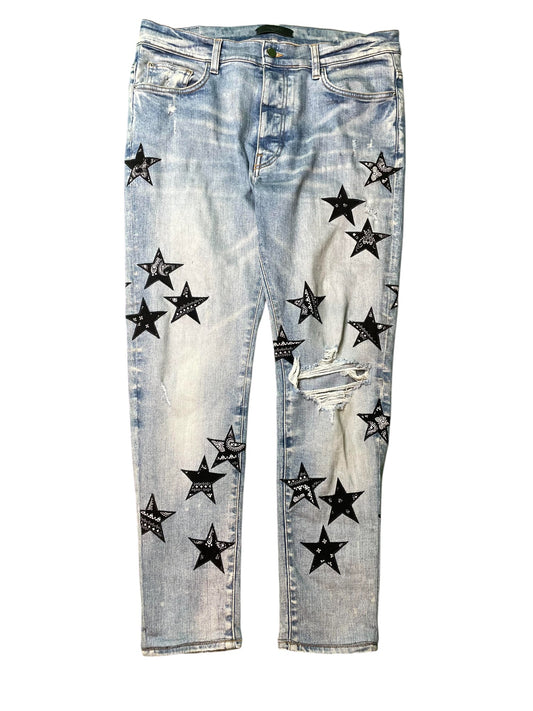 Amiri Black Star Light Wash Jeans