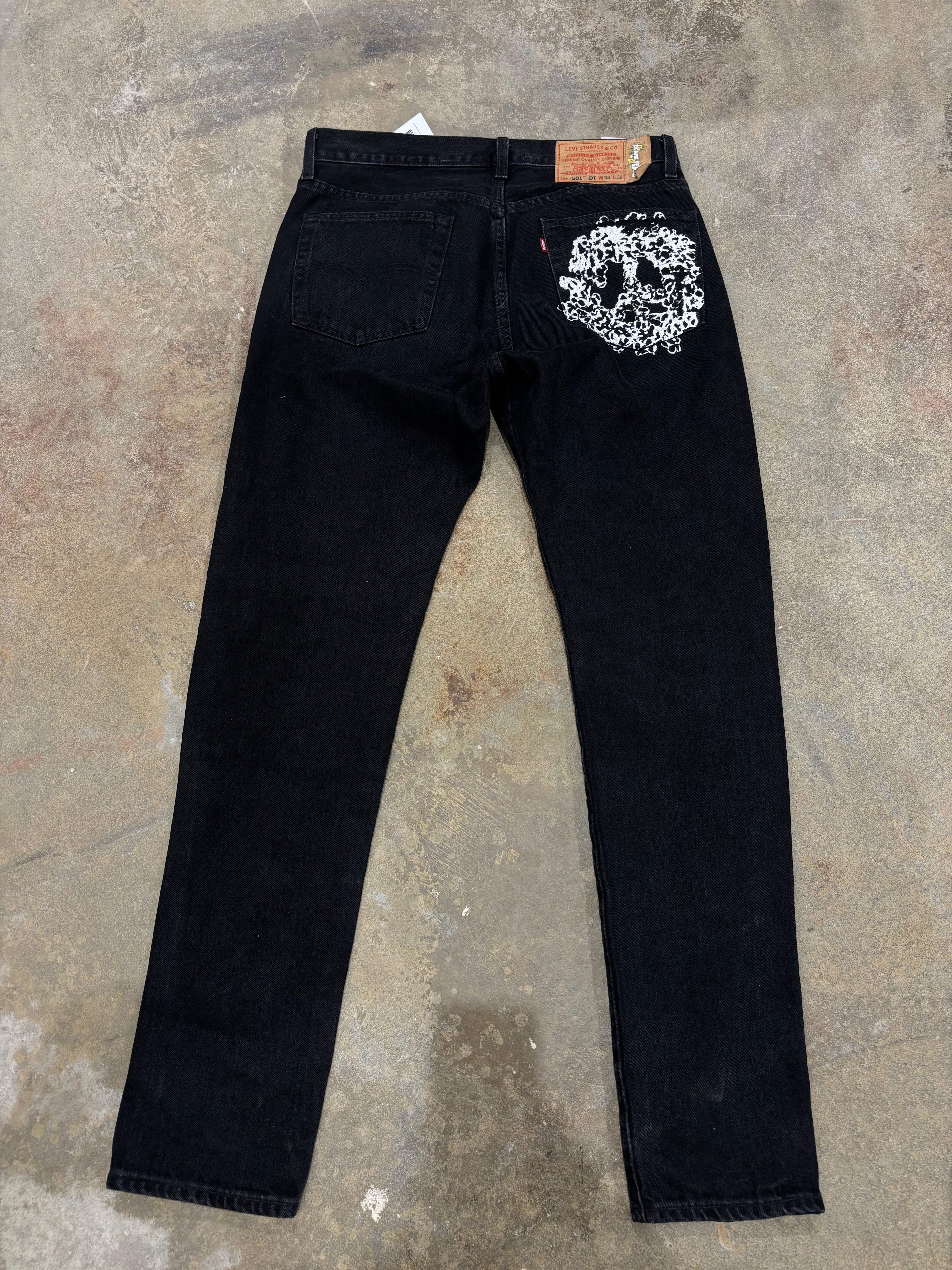Denim Tears Jeans Black One Flower Used 33
