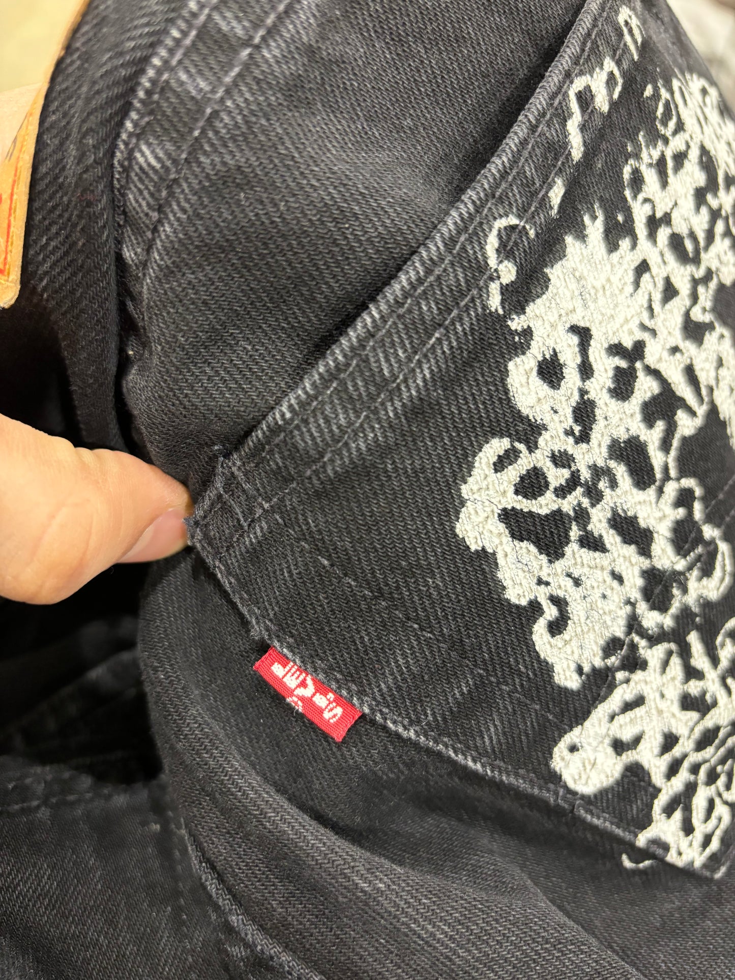 Denim Tears Jeans Black One Flower Used 33