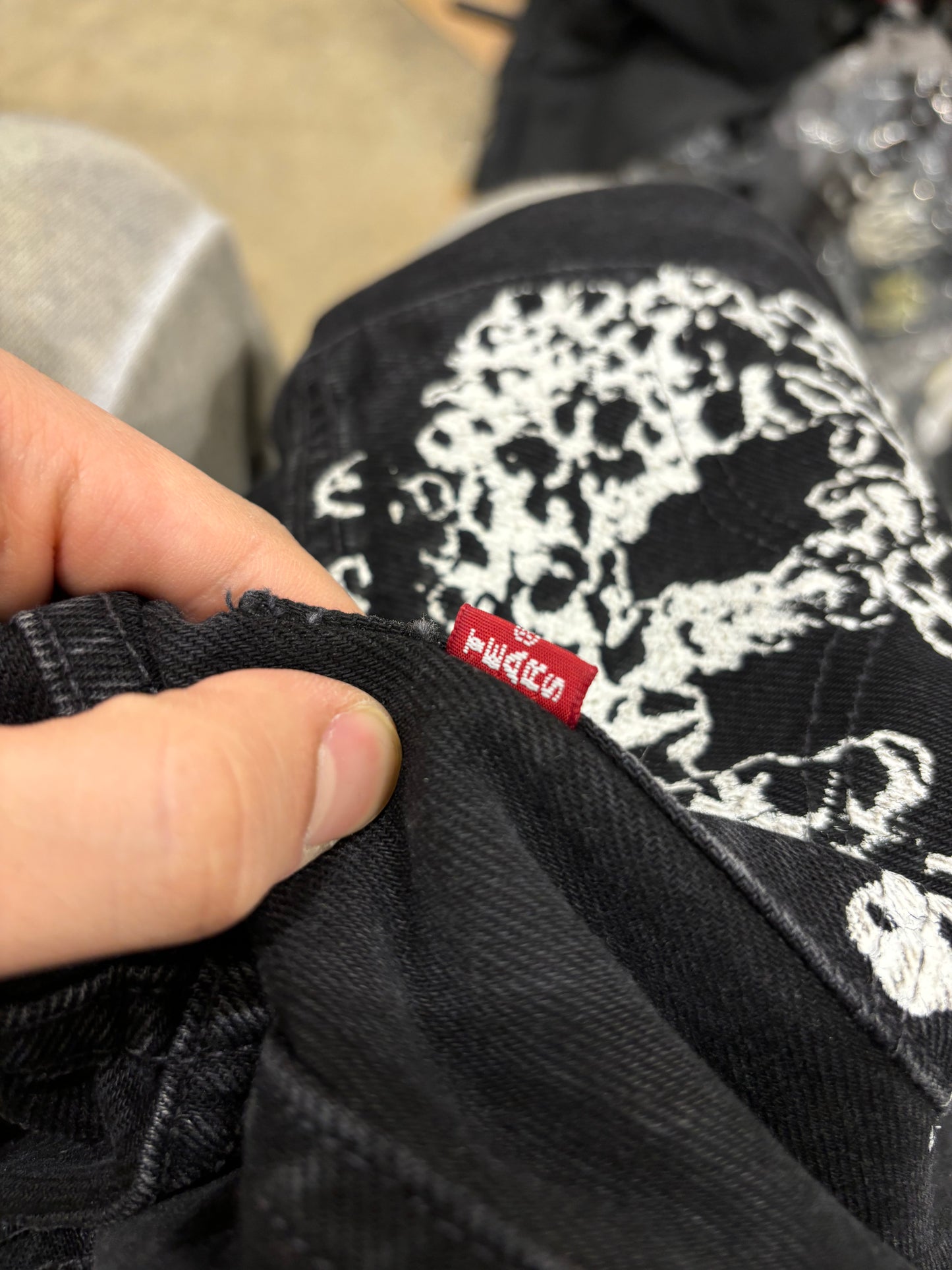 Denim Tears Jeans Black One Flower Used 33