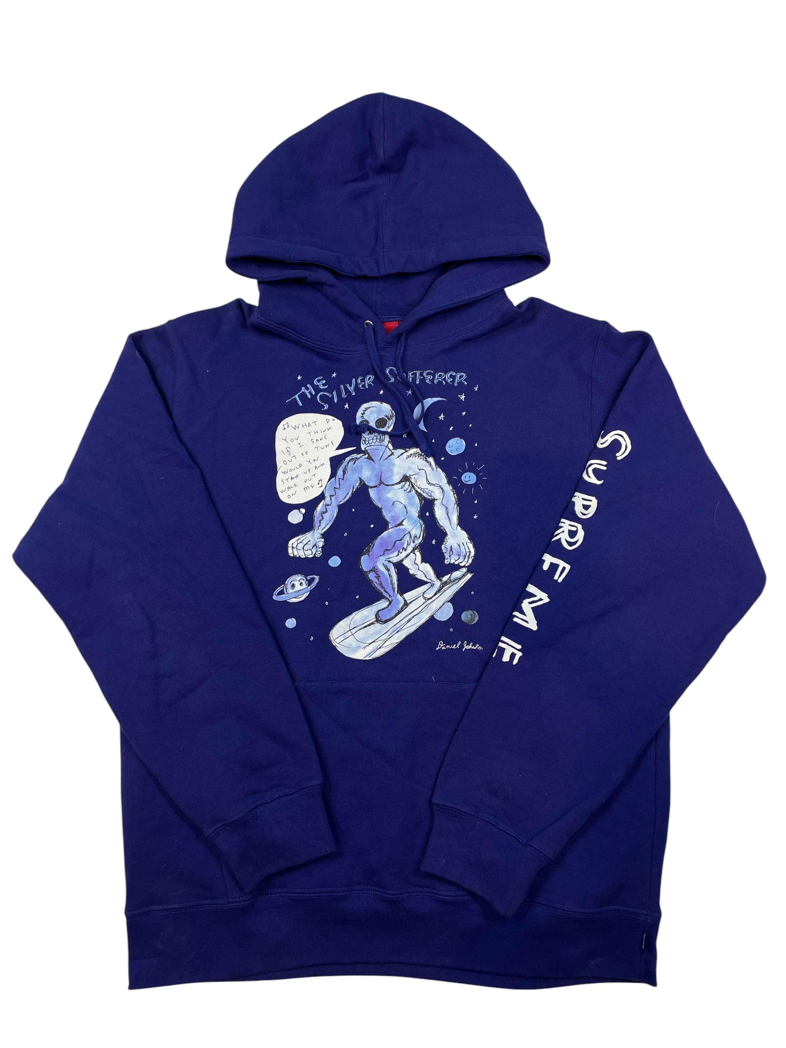 Supreme Silver Sufferer Blue Hoodie