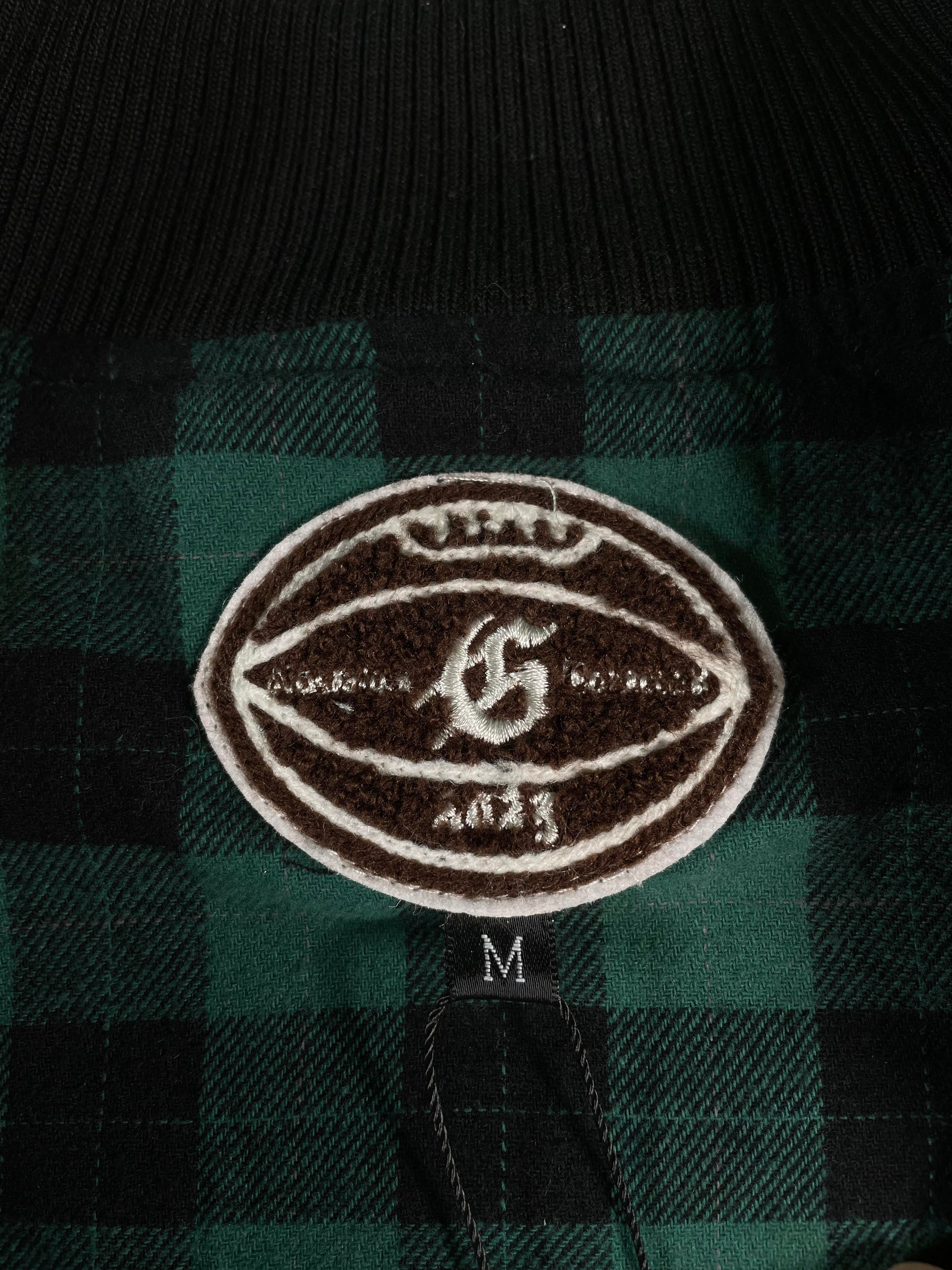 Godspeed Football Patchwork Black Varsity Jacket