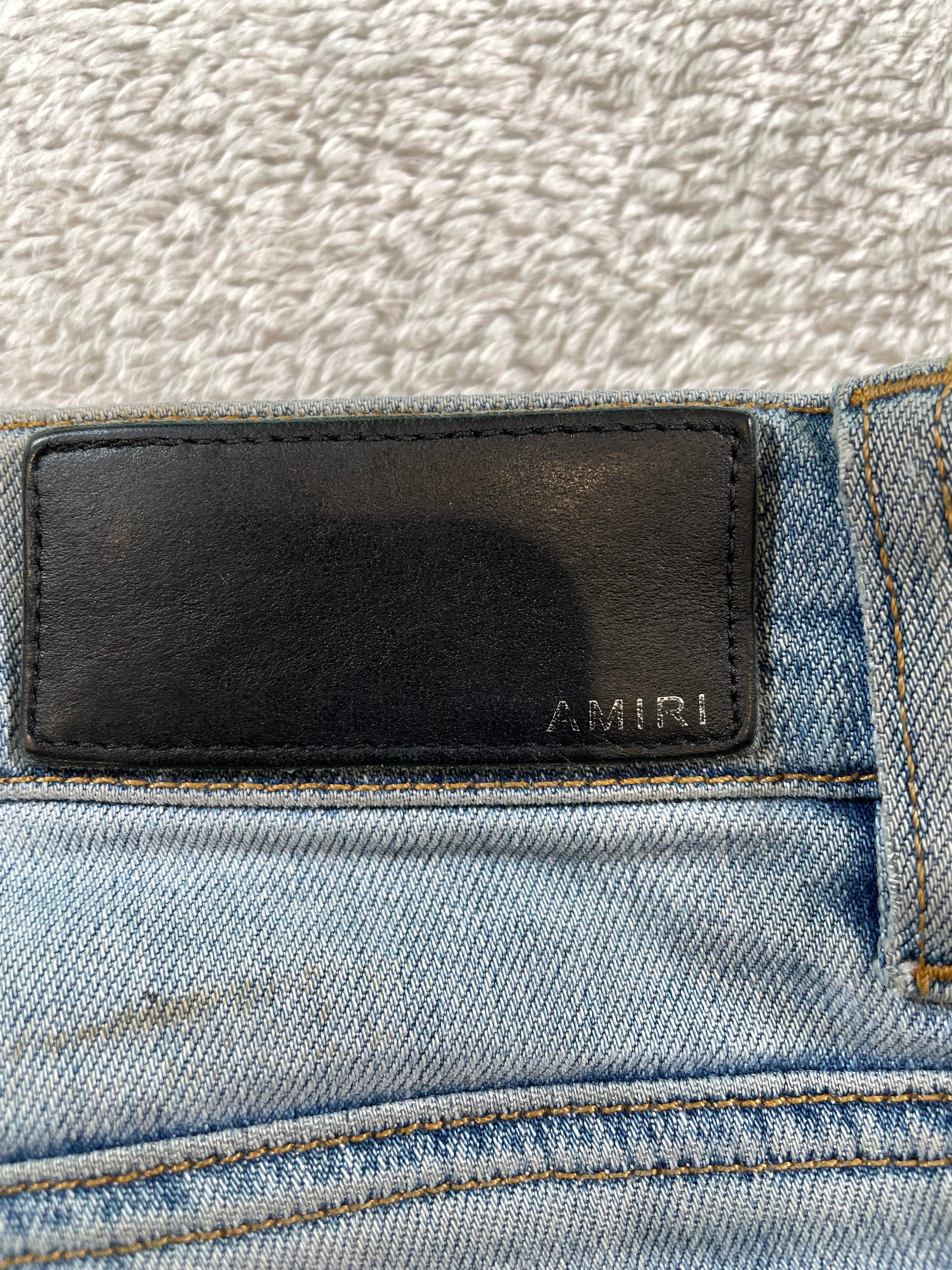 Amiri Palm Trees Light Wash Jeans