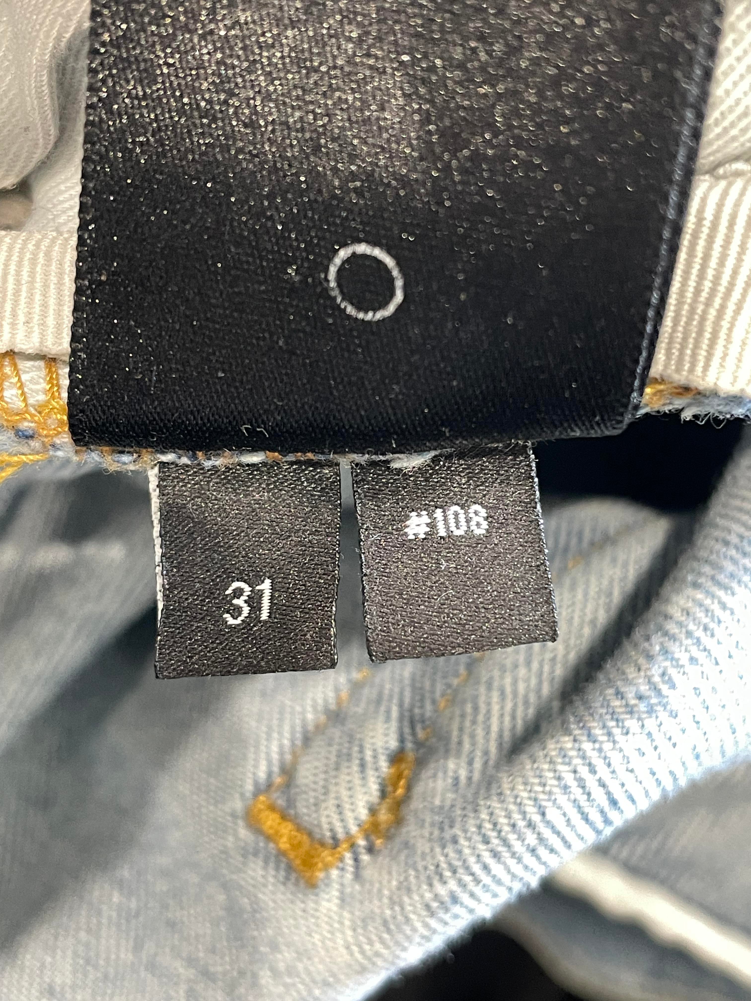 Amiri Palm Trees Light Wash Jeans