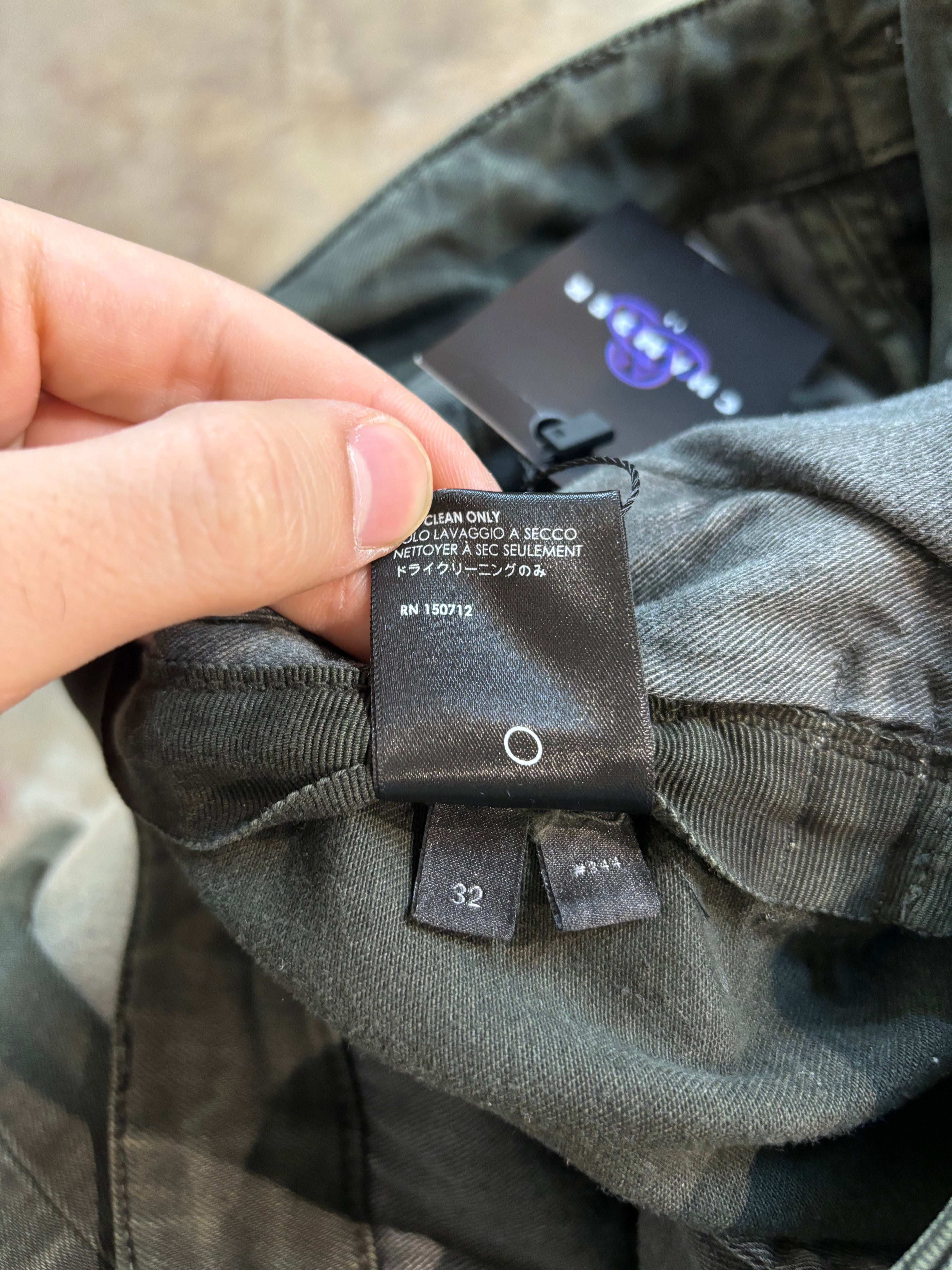 Amiri Airborne Olive Cargos Used 32