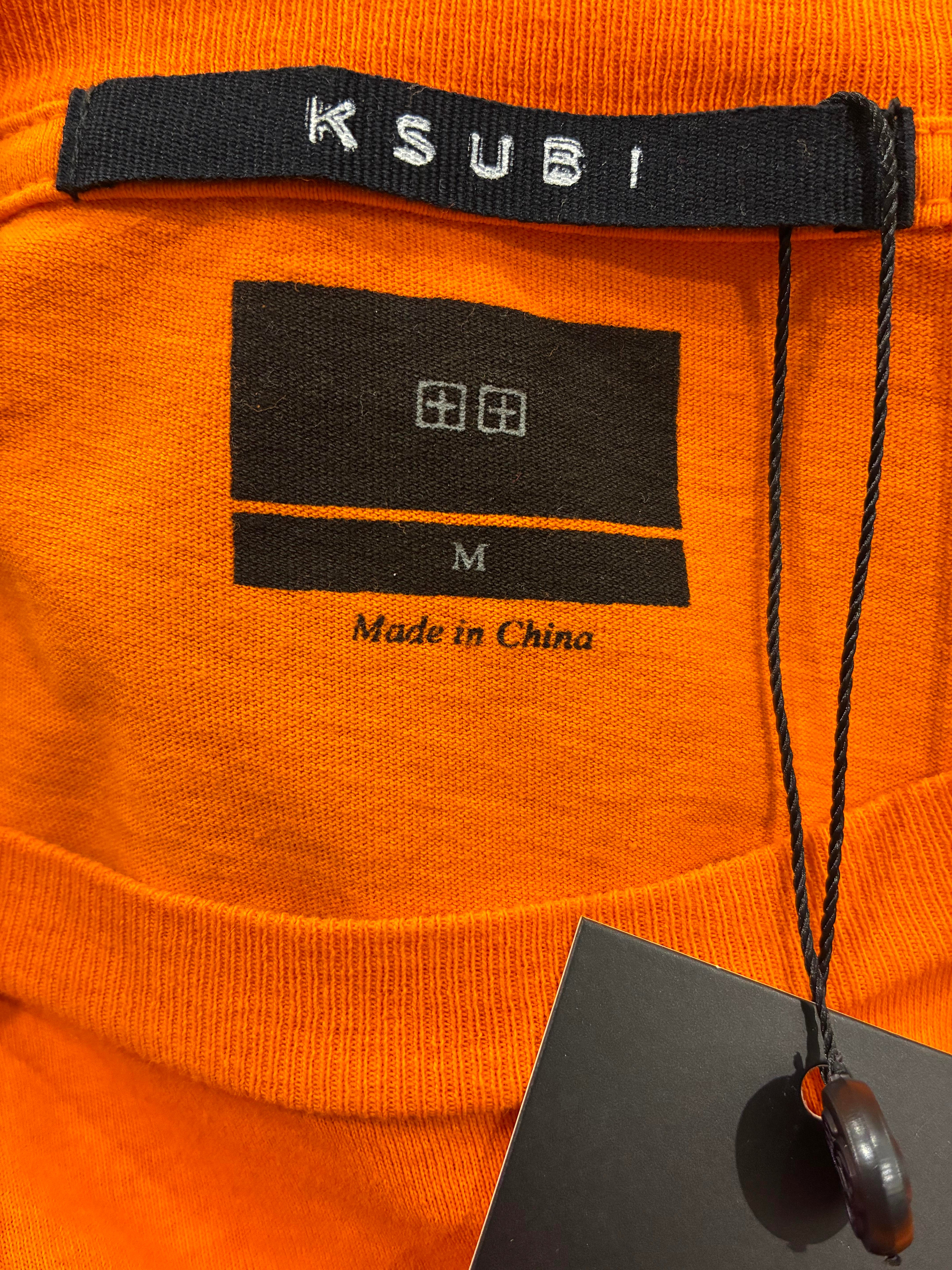 Ksubi Logo Orange & Black Tee