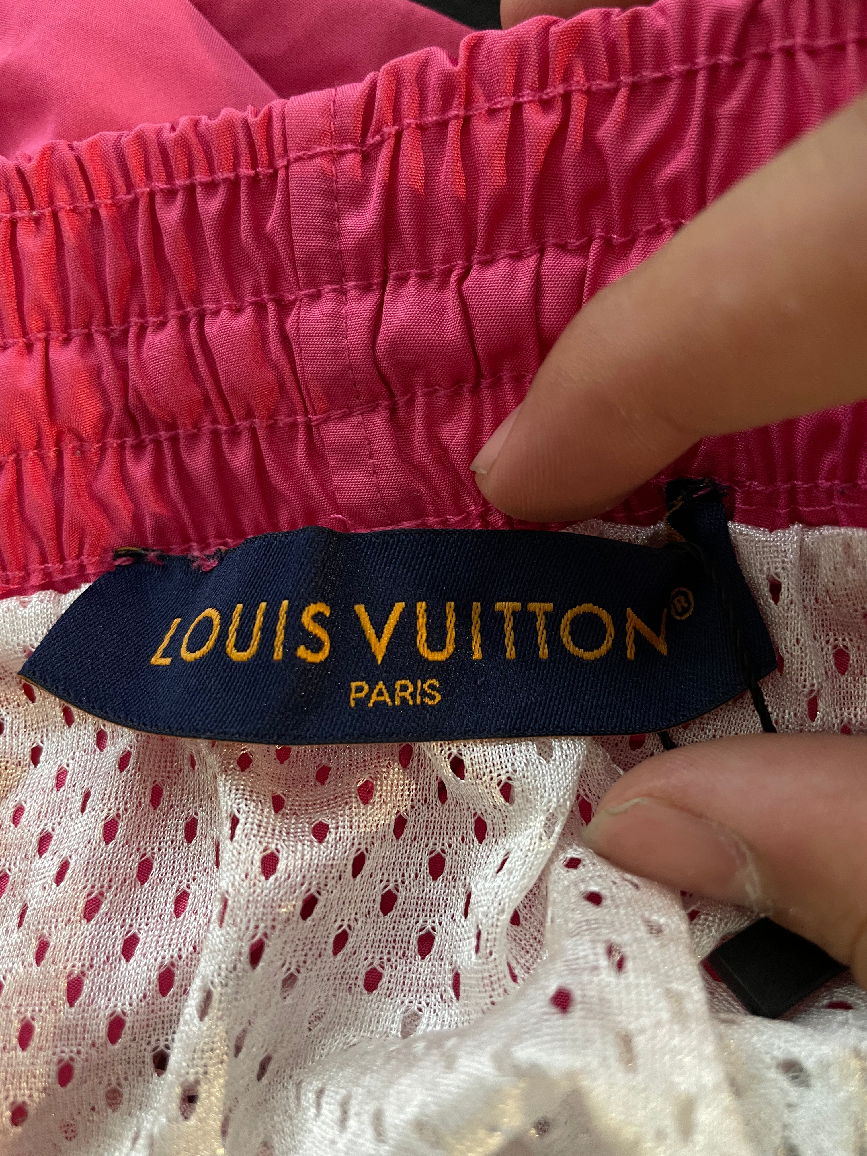 LV Swim Trunks Pink Monogram Used Medium
