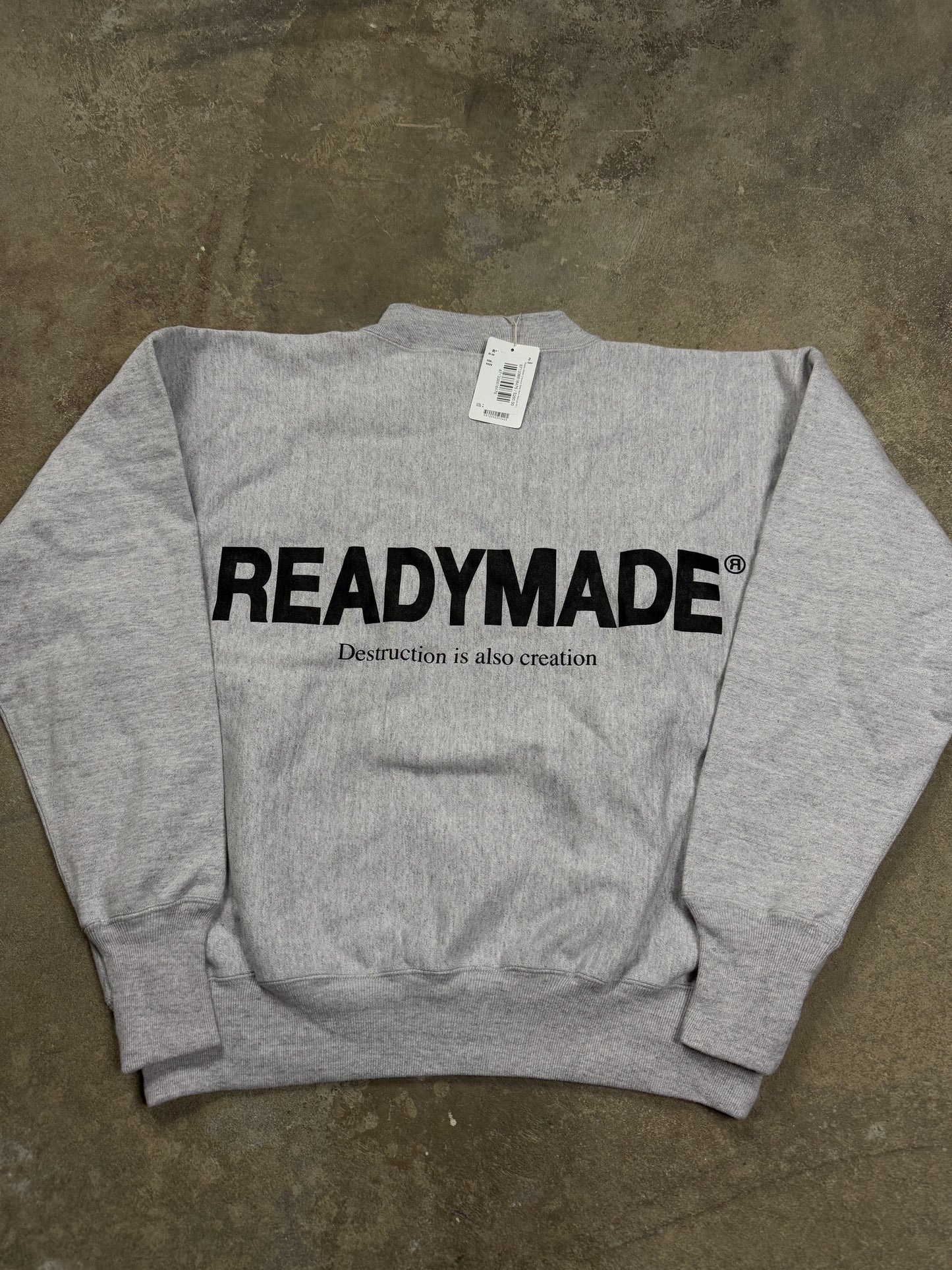 Ready Made Creweck Grey New Medium With Tags