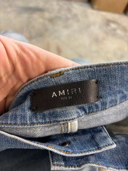 Amiri Thrasher Ripped Light Wash Used 34