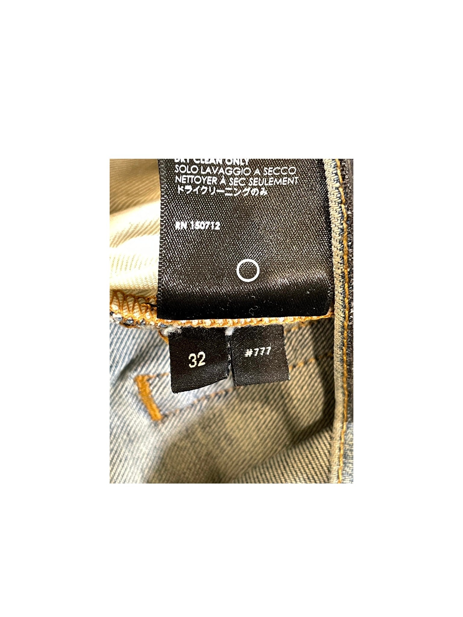 Amiri Light Wash White Stripe Jeans