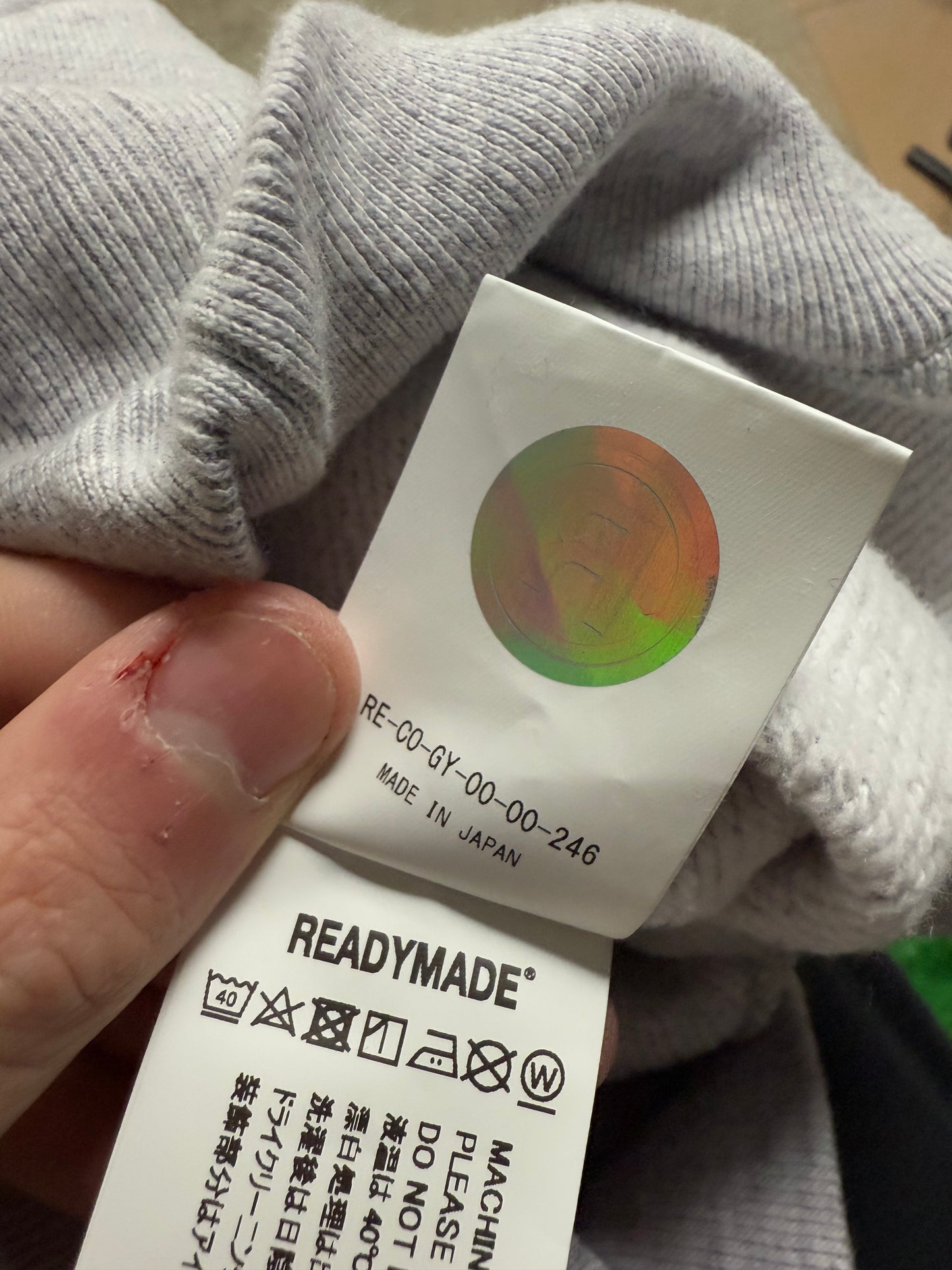 Ready Made Creweck Grey New Medium With Tags