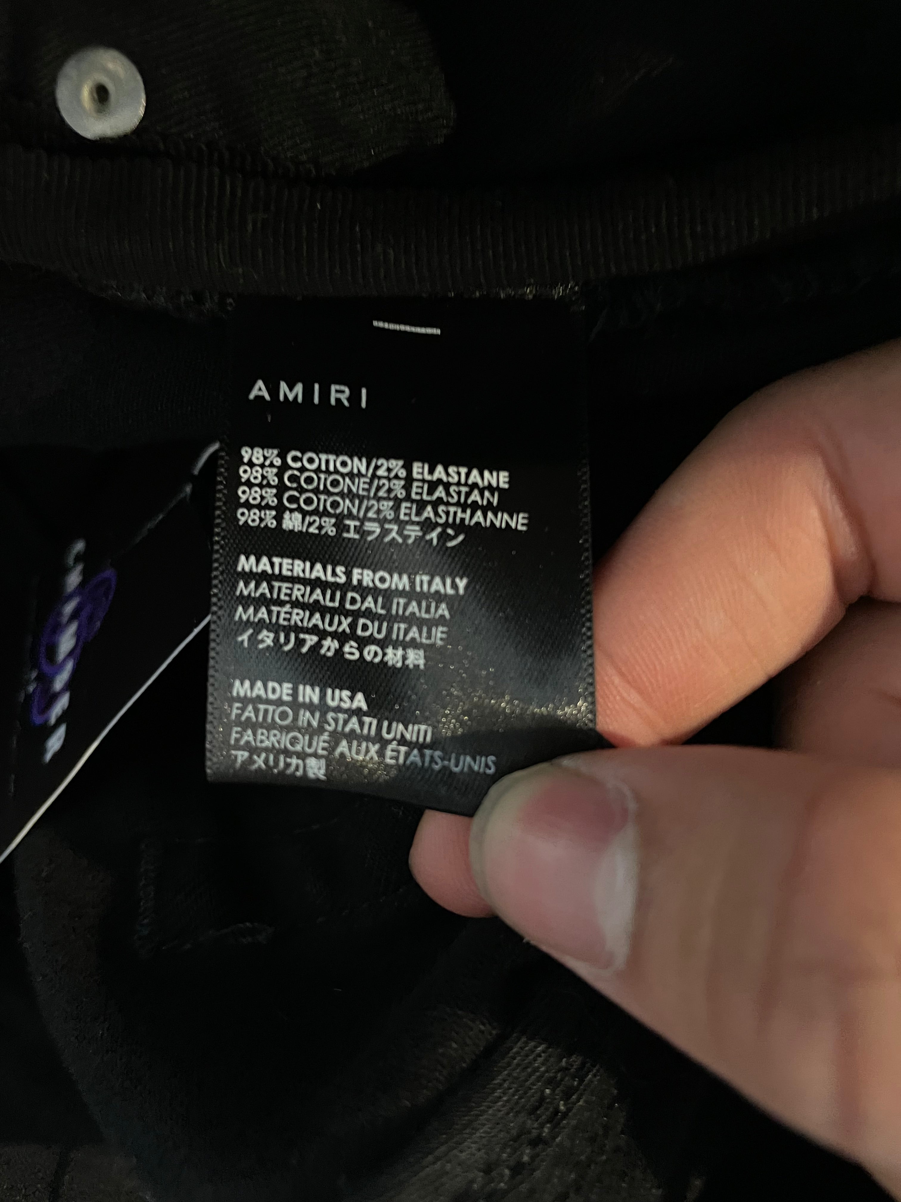 Amiri Jeans Black Palm Used 34