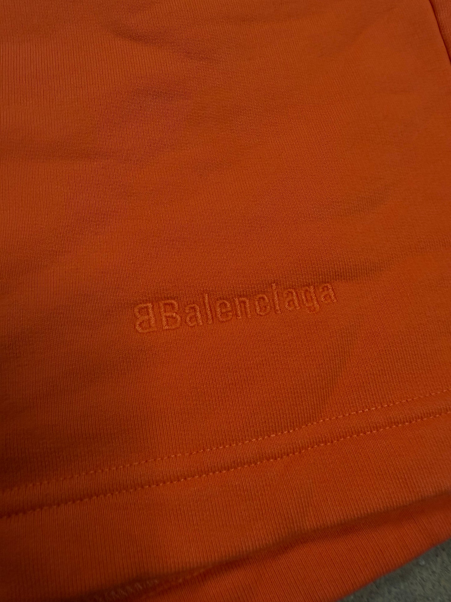 Balenciaga Orange Shorts Small Logo Medium