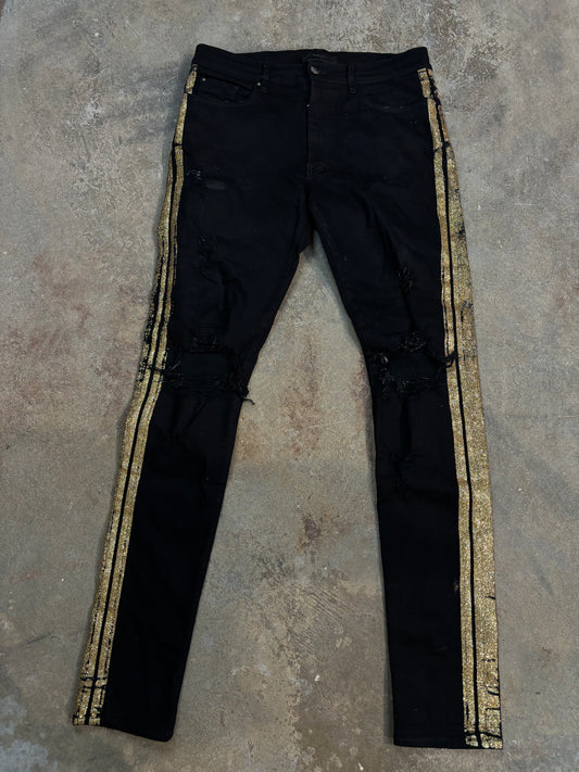 Amiri Jeans gold Stripe Used 34