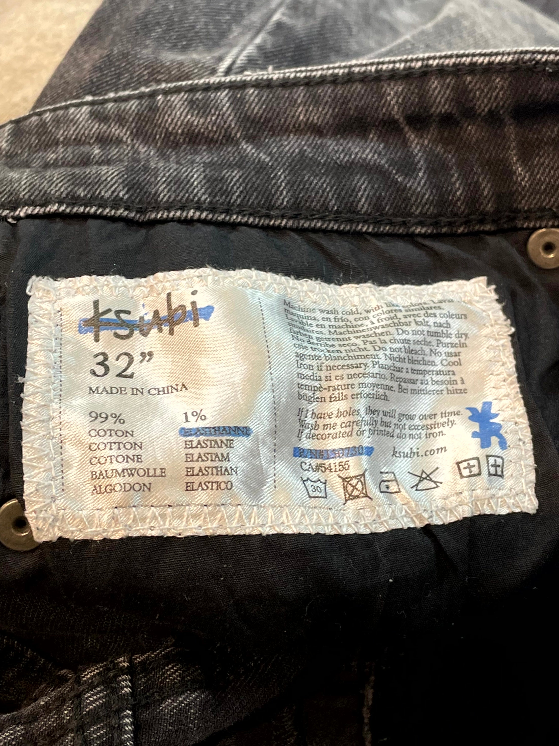 Ksubi Black & Orange Jeans