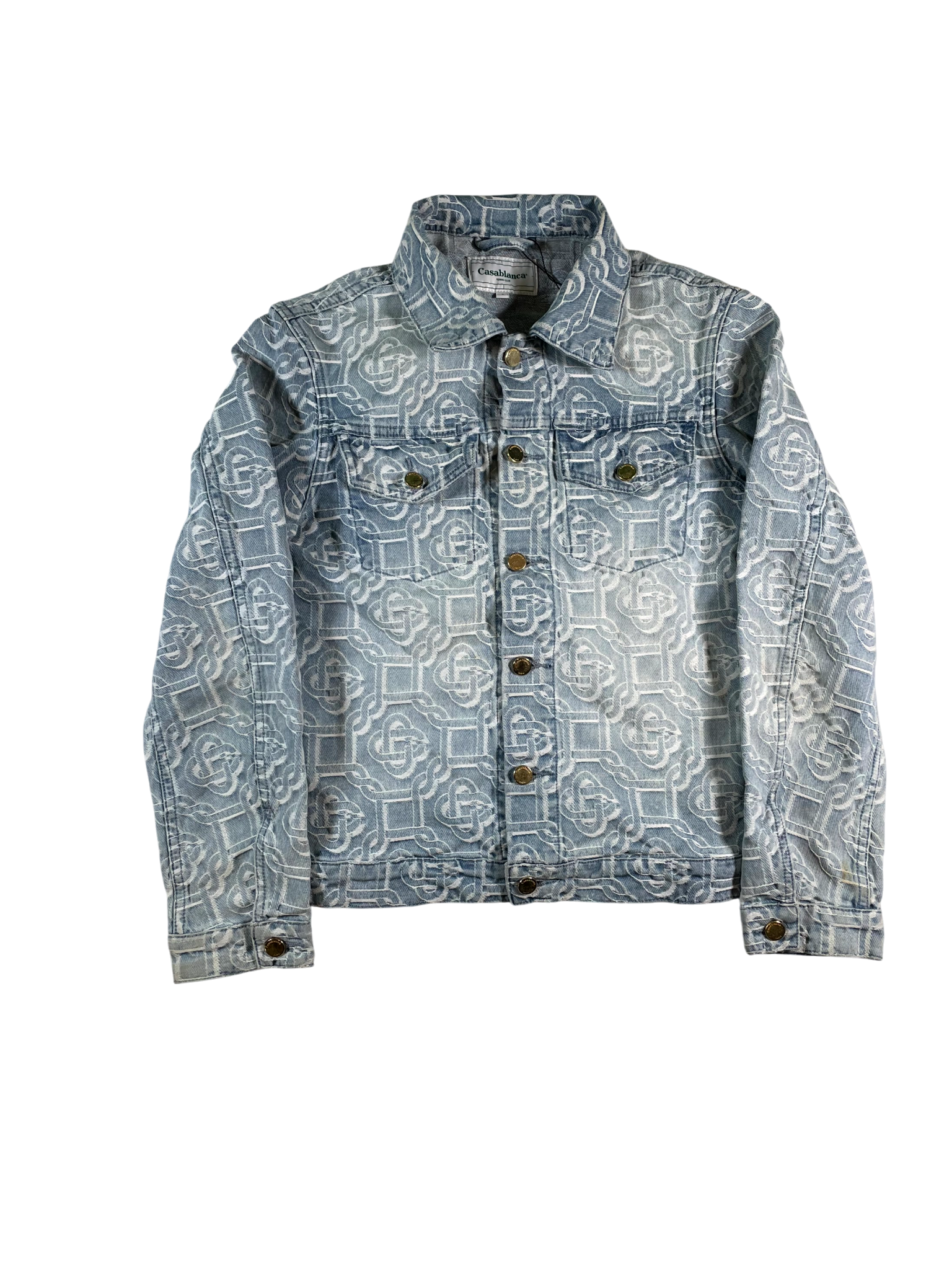 Casablanca Oblique All Over Jean Blue Jacket