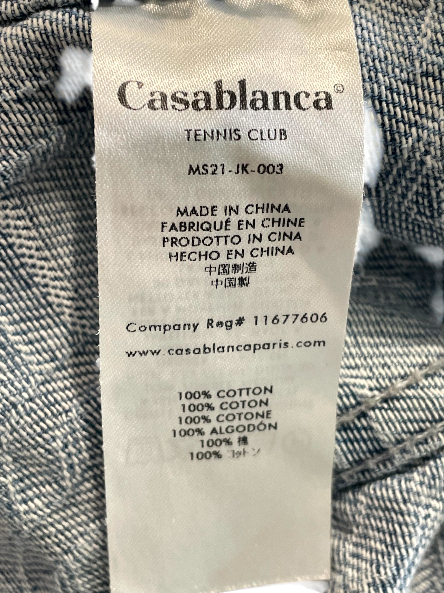Casablanca Oblique All Over Jean Blue Jacket