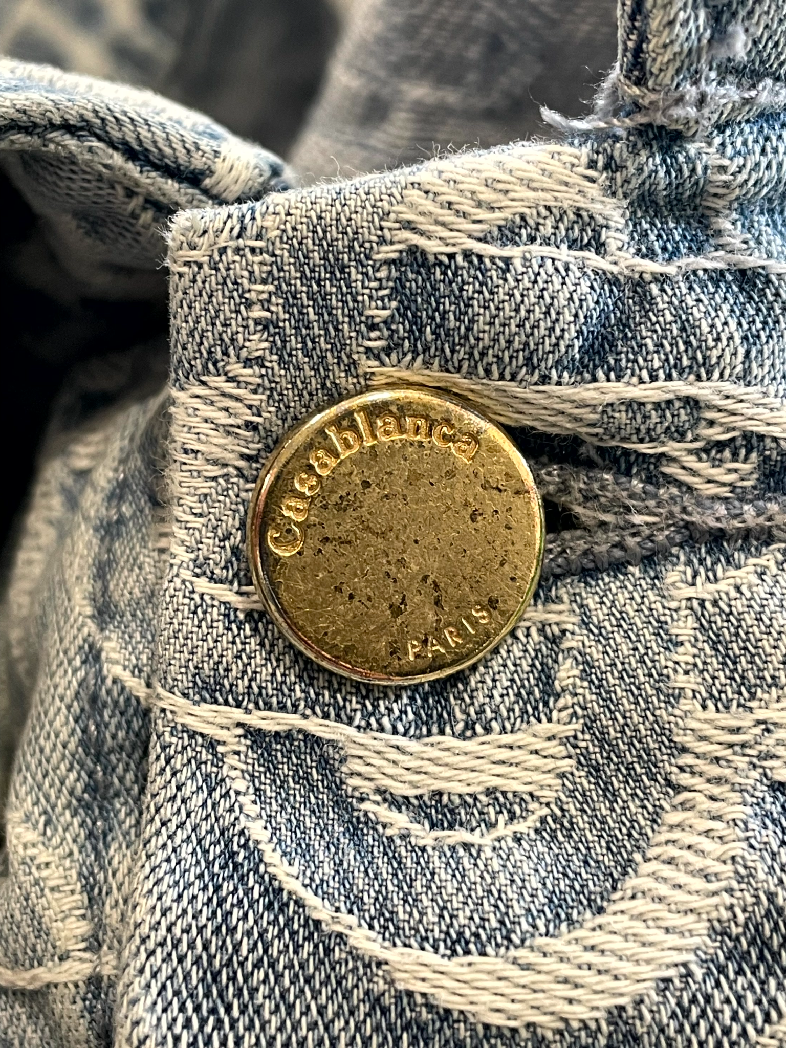 Casablanca Oblique All Over Jean Blue Jacket