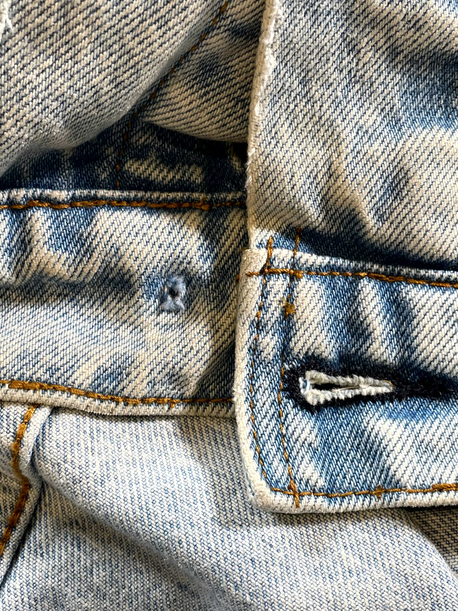 Who Decides War Patched Arch Repaired Denim Blue Jacket