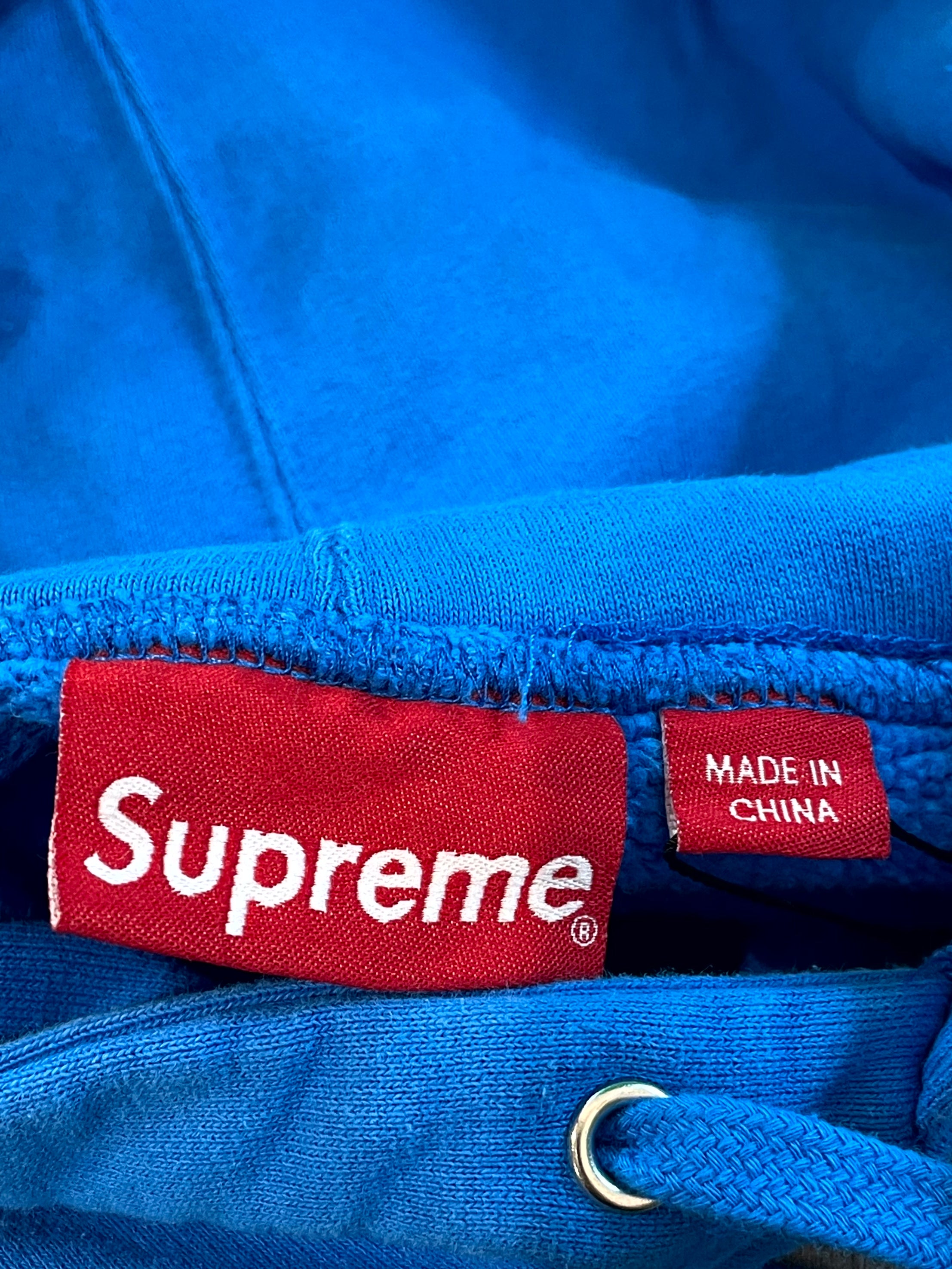 Supreme Sleeve Logo Blue & Red Hoodie