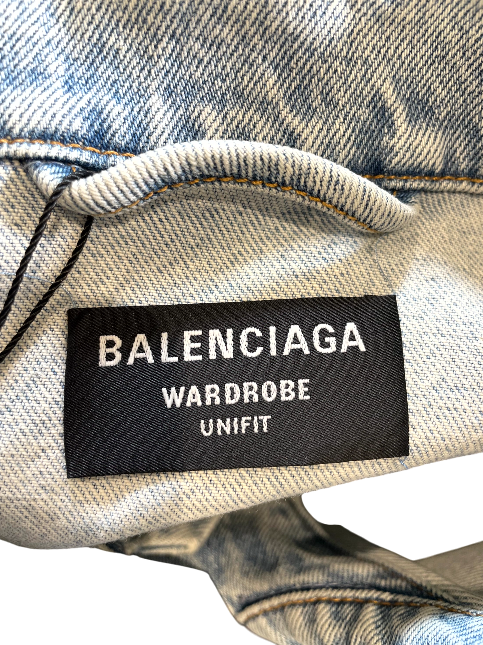 Balenciaga Logo Metal Denim Lightwash Jacket